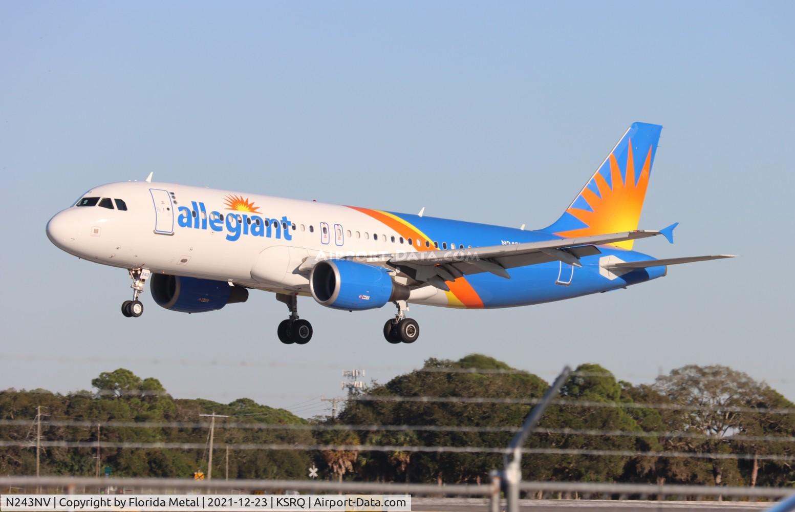 N243NV, 2001 Airbus A320-214 C/N 1461, SRQ 2021