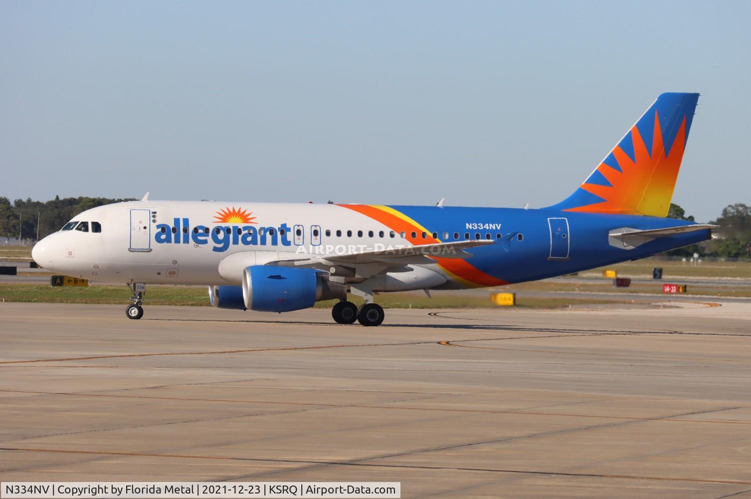 N334NV, 2006 Airbus A319-111 C/N 2831, SRQ 2021