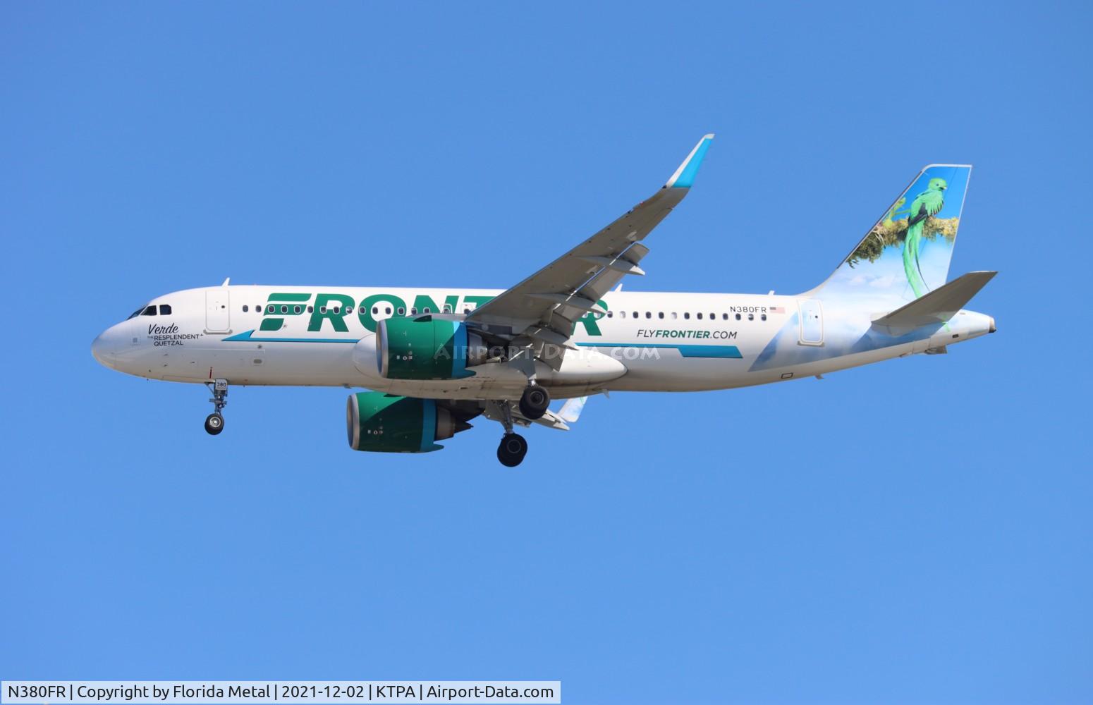 N380FR, 2021 Airbus A320-251N C/N 10512, TPA 2021