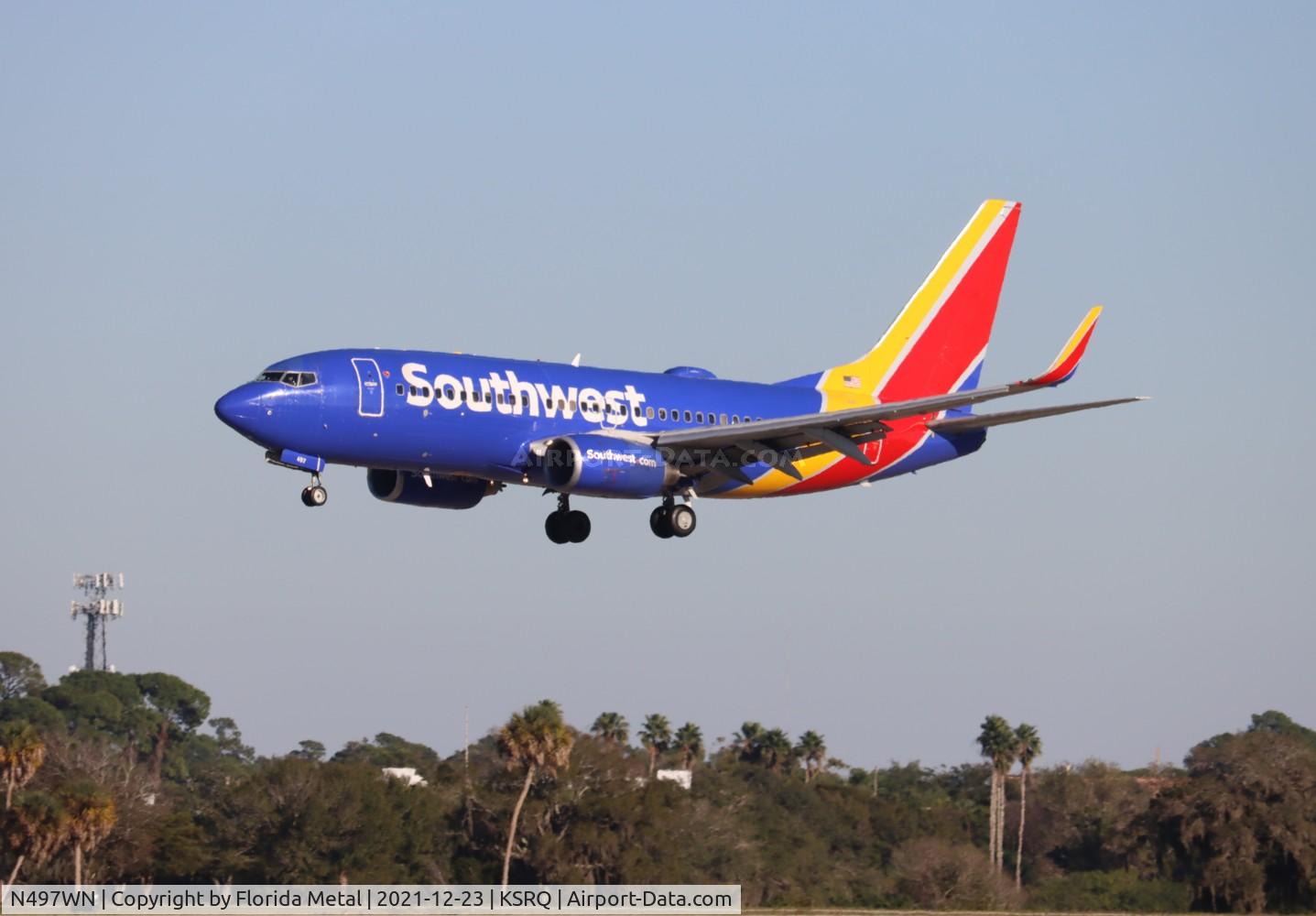 N497WN, 2004 Boeing 737-7H4 C/N 32479, SRQ 2021