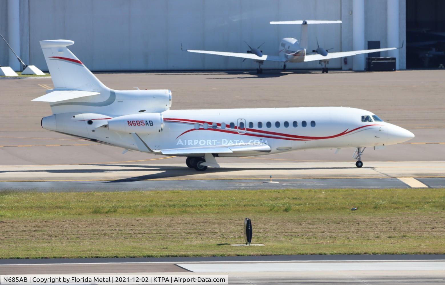 N685AB, 2013 Dassault Falcon 7X C/N 225, TPA spotting 2021