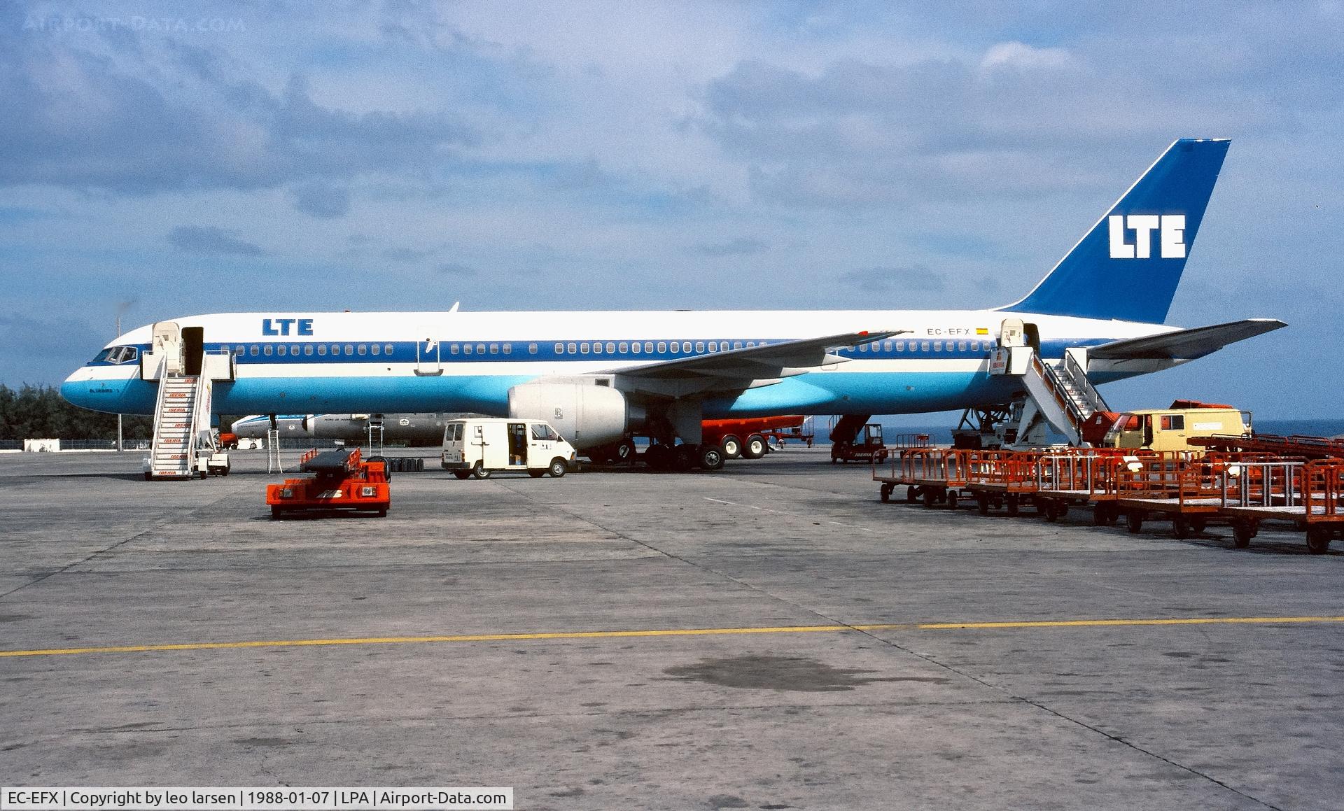 EC-EFX, 1984 Boeing 757-2G5 C/N 23118, Las Palmas 7.1.1988