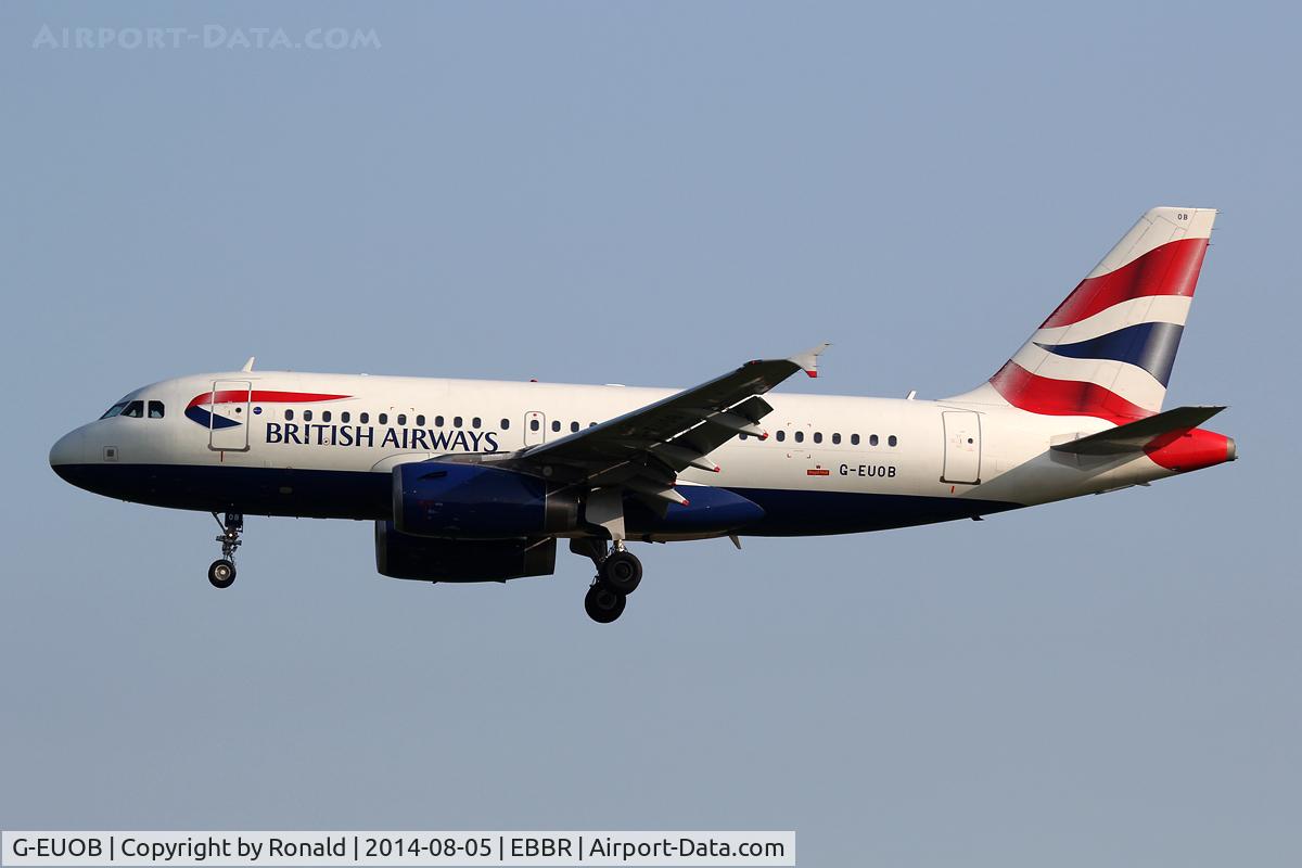 G-EUOB, 2001 Airbus A319-131 C/N 1529, at bru