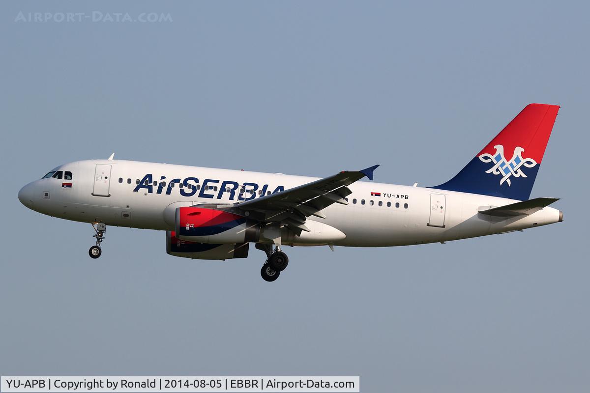 YU-APB, 2004 Airbus A319-132 C/N 2296, at bru