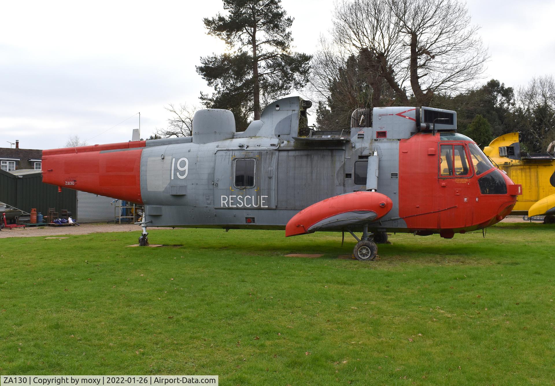 ZA130, 1981 Westland Sea King HU.5 C/N WA891, Westland Sea King HU.5 at Aerospace Logistics, Charlwood.