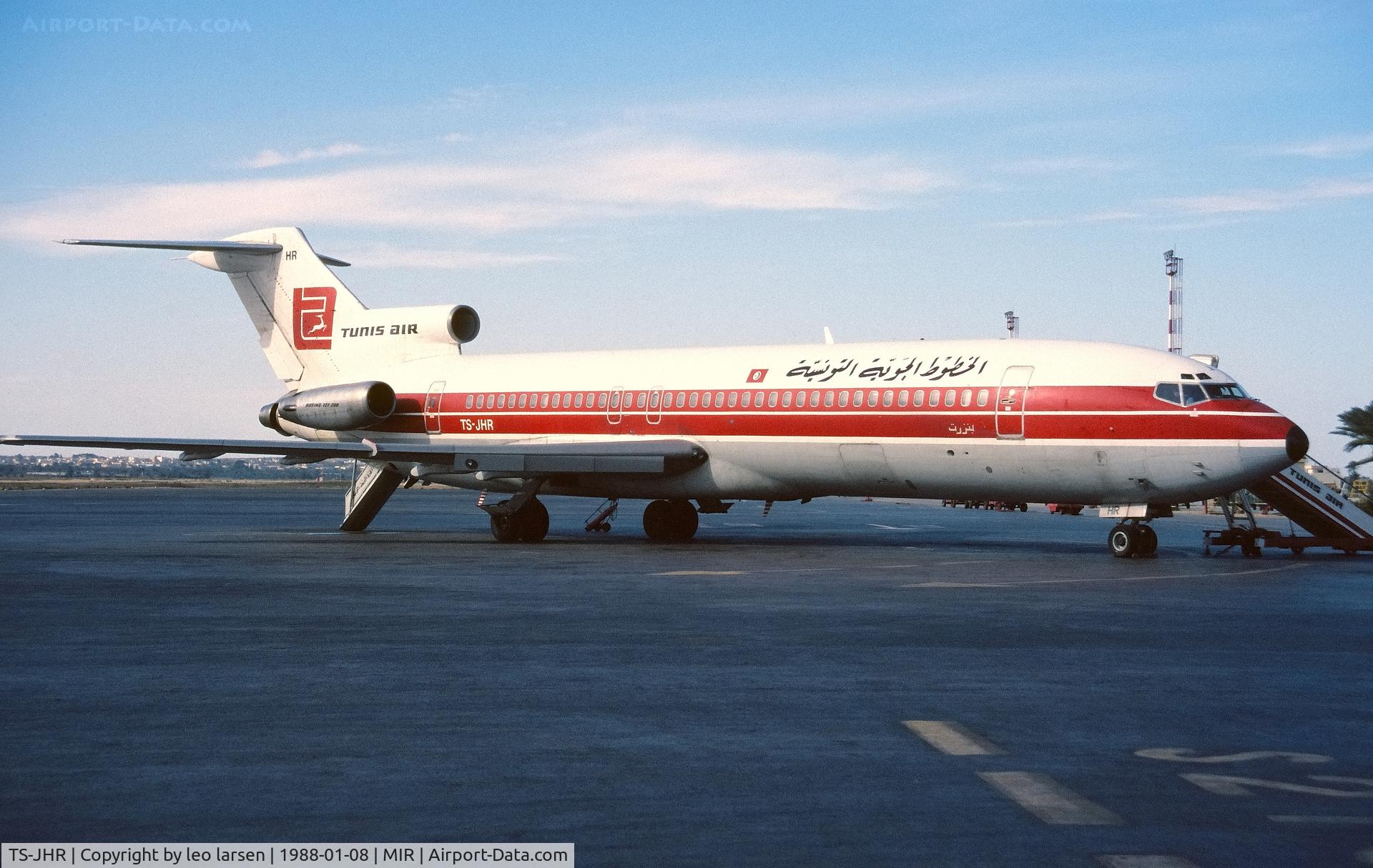 TS-JHR, 1975 Boeing 727-2H3 C/N 21179, Monastir 8.1.1988