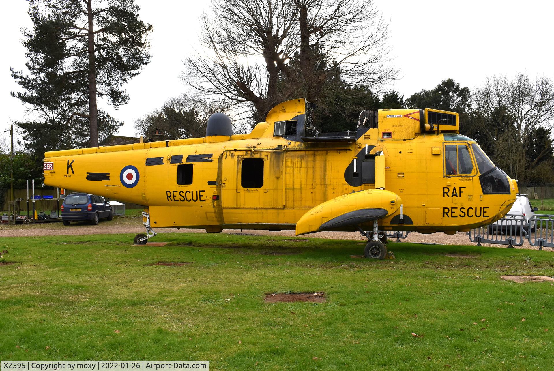 XZ595, 1978 Westland Sea King HAR.3 C/N WA861, Westland Sea King HAR.3 at Aerospace Logistics, Charlwood.