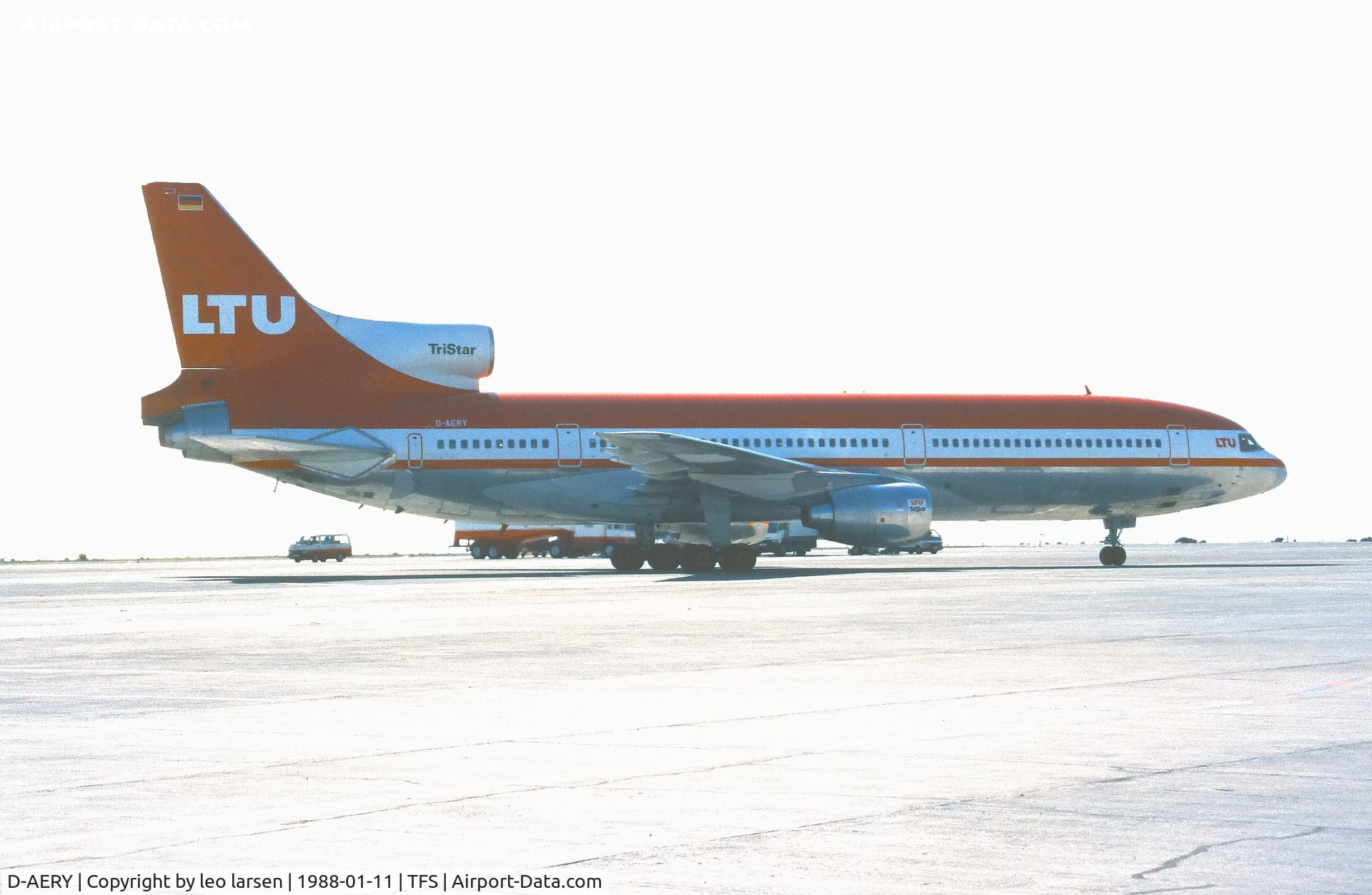 D-AERY, 1972 Lockheed L-1011-385-1 TriStar 1 C/N 193A-1008, Tenerife South 11.1.1988