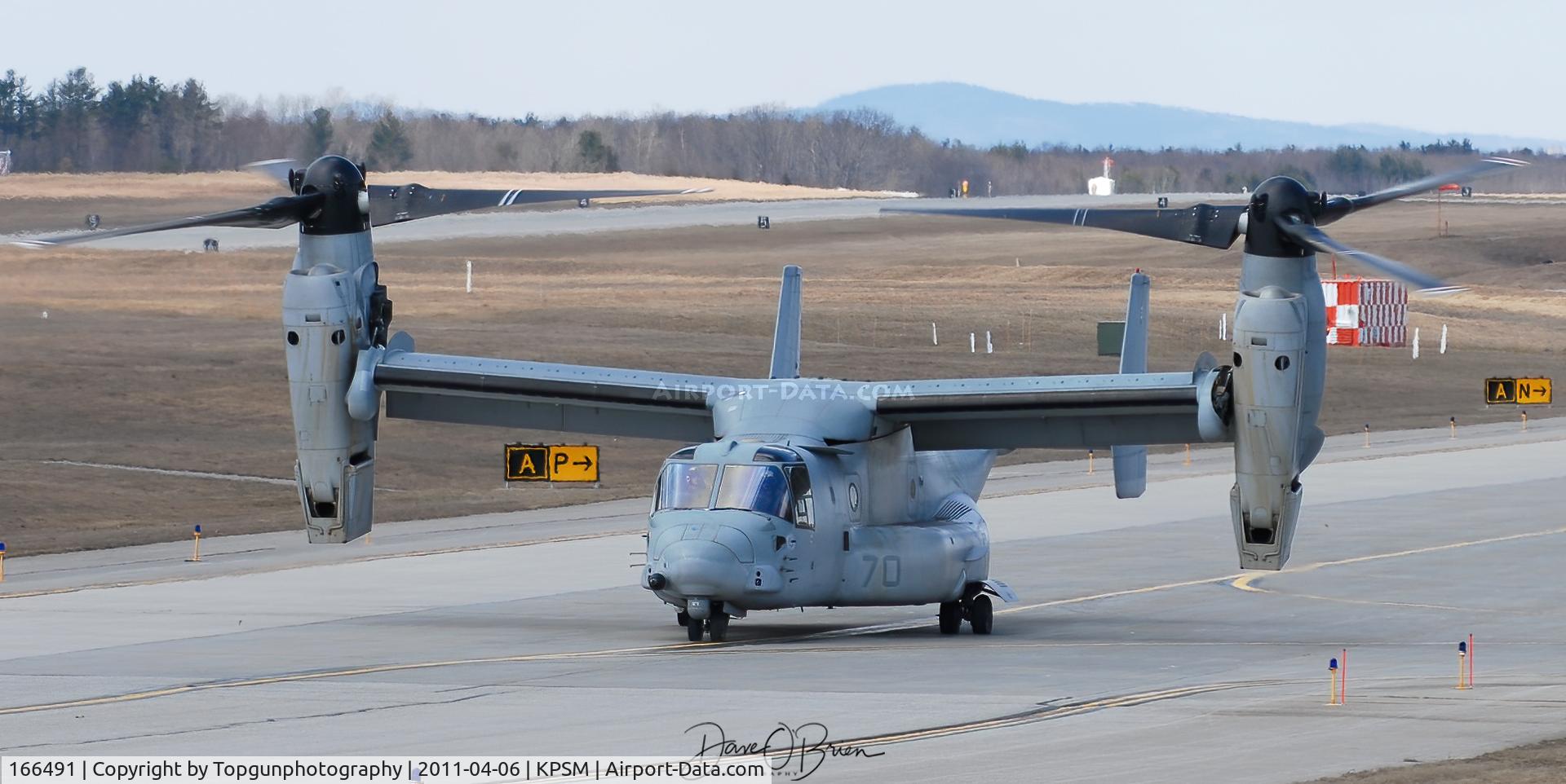 166491, 2008 Bell-Boeing MV-22B Osprey C/N D0070, HX-21 Osprey out of PAX River taxing up to RW34