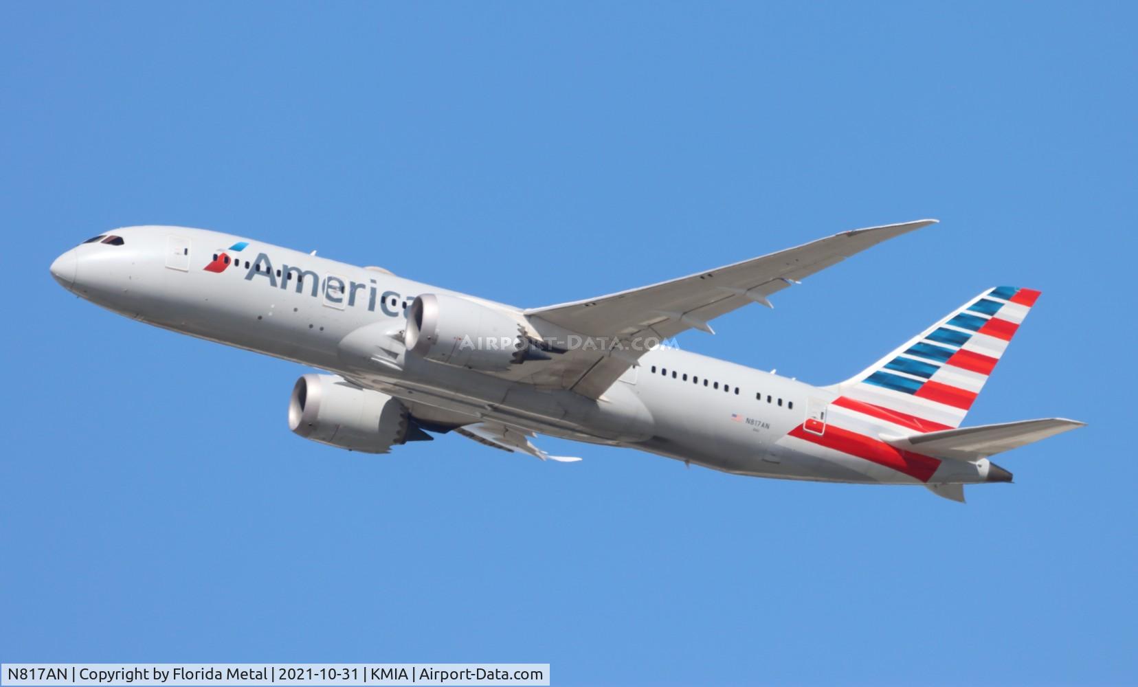 N817AN, 2016 Boeing 787-8 Dreamliner Dreamliner C/N 40635, MIA 2021