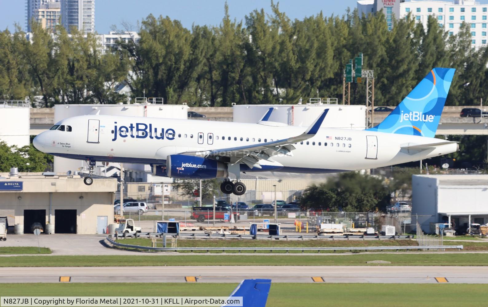 N827JB, 2013 Airbus A320-22 C/N 5677, FLL 2021