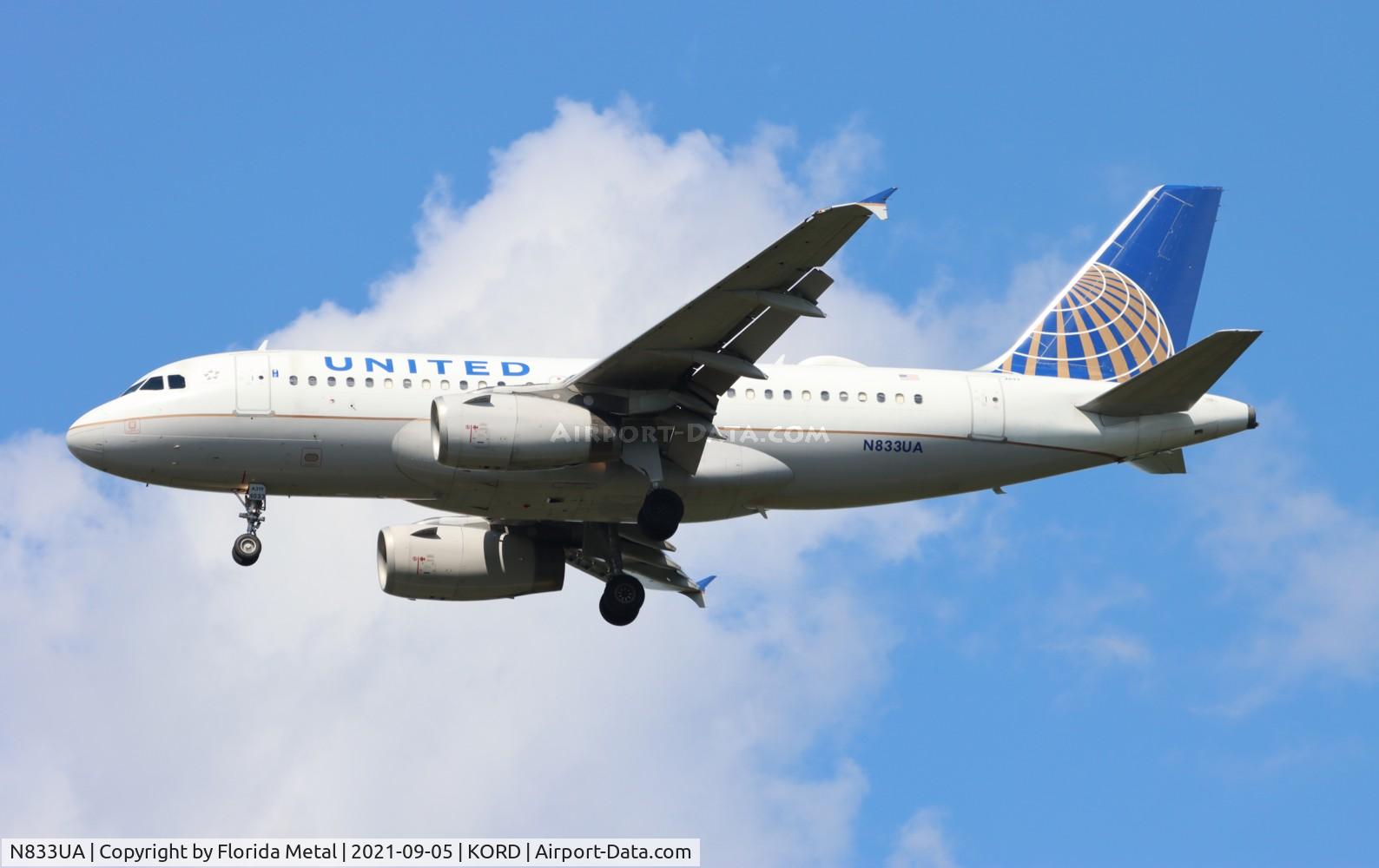N833UA, 2000 Airbus A319-131 C/N 1401, ORD 2021