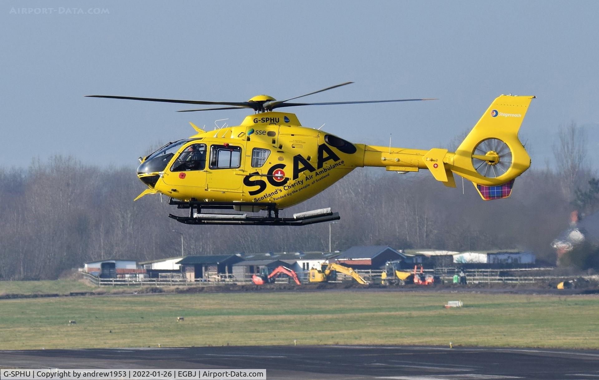 G-SPHU, 2002 Eurocopter EC-135T-2 C/N 0245, G-SPHU at Gloucestershire Airport.