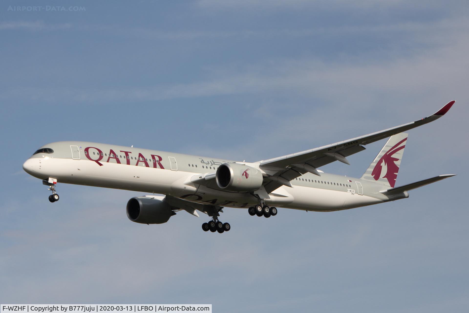 F-WZHF, 2020 Airbus A350-1041 C/N 382, test flight