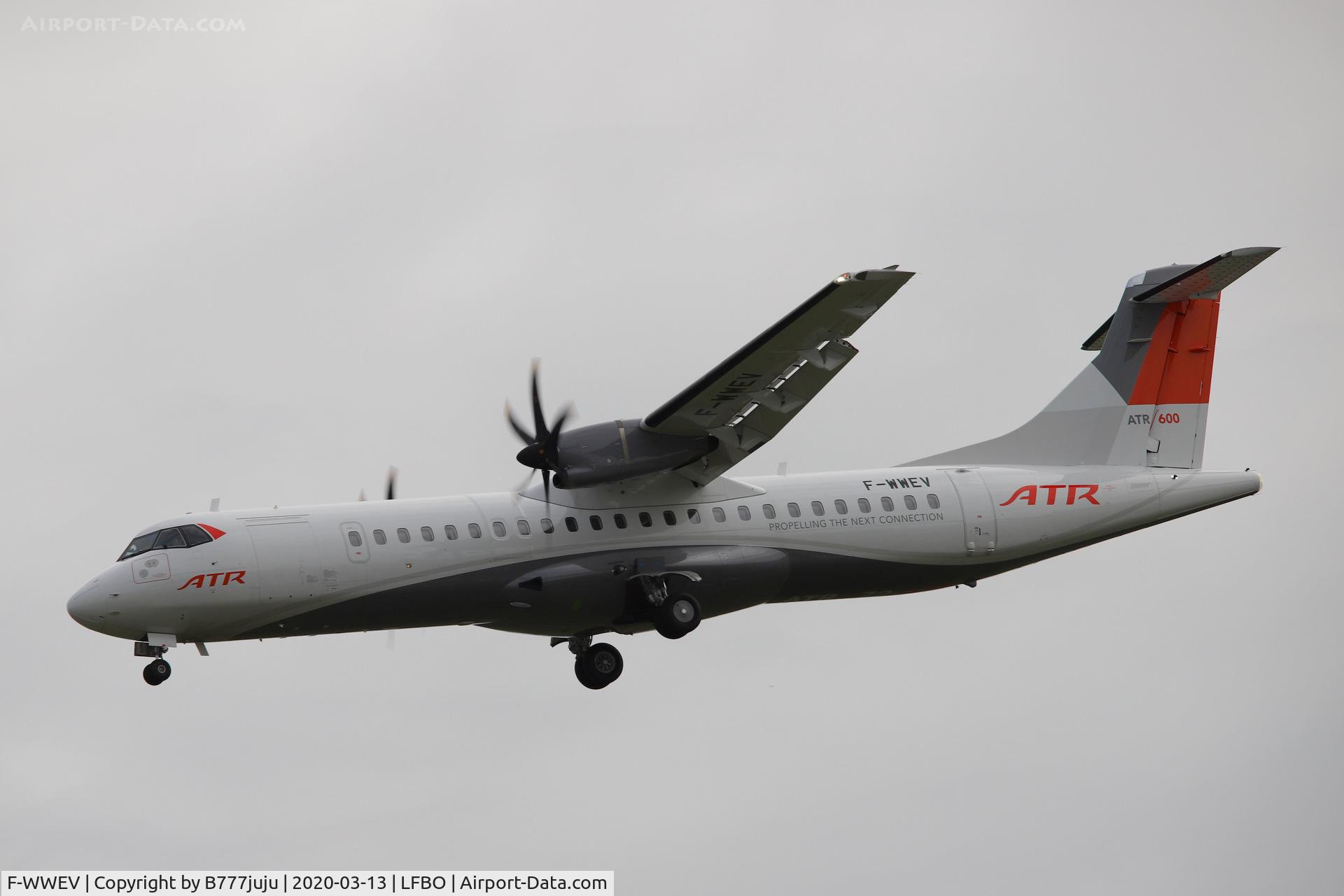 F-WWEV, ATR 72-600 C/N 1157, test flight