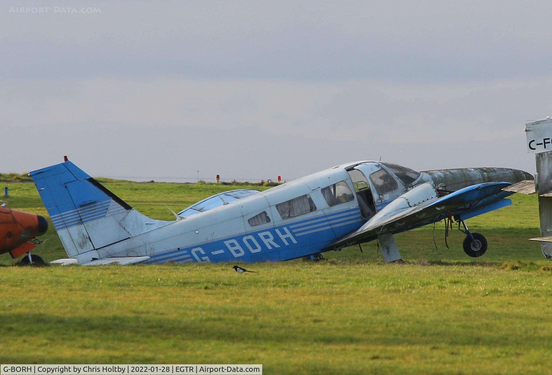 G-BORH, 1980 Piper PA-34-200T Seneca II C/N 34-8070352, Deteriorating in the Elstree graveyard