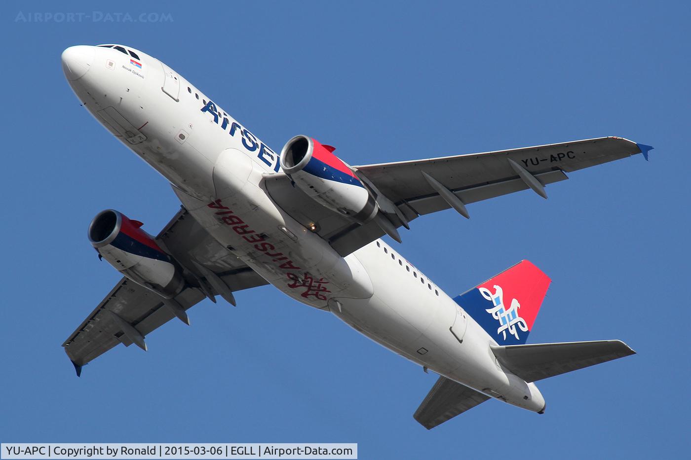 YU-APC, 2005 Airbus A319-132 C/N 2621, at lhr