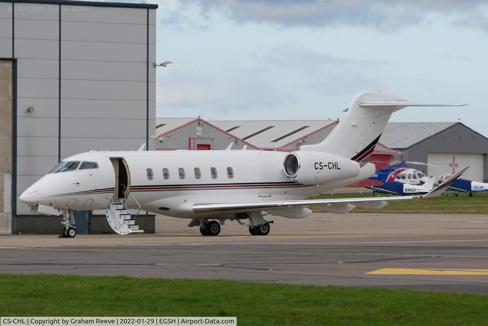 CS-CHL, 2021 Bombardier Challenger 350 (BD-100-1A10) C/N 20893, Parked at Norwich.