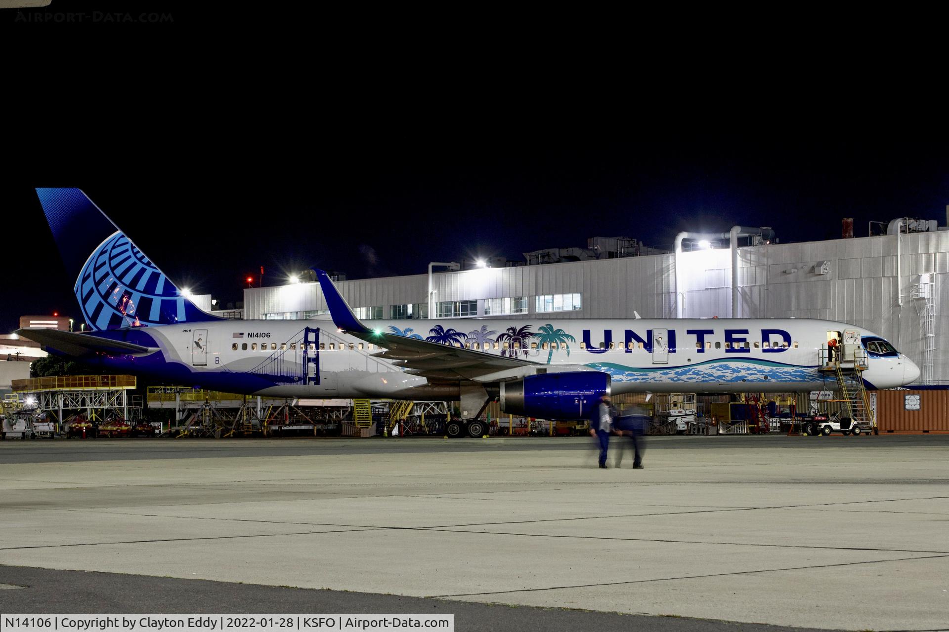N14106, 1994 Boeing 757-224 C/N 27296, SFO 2022.