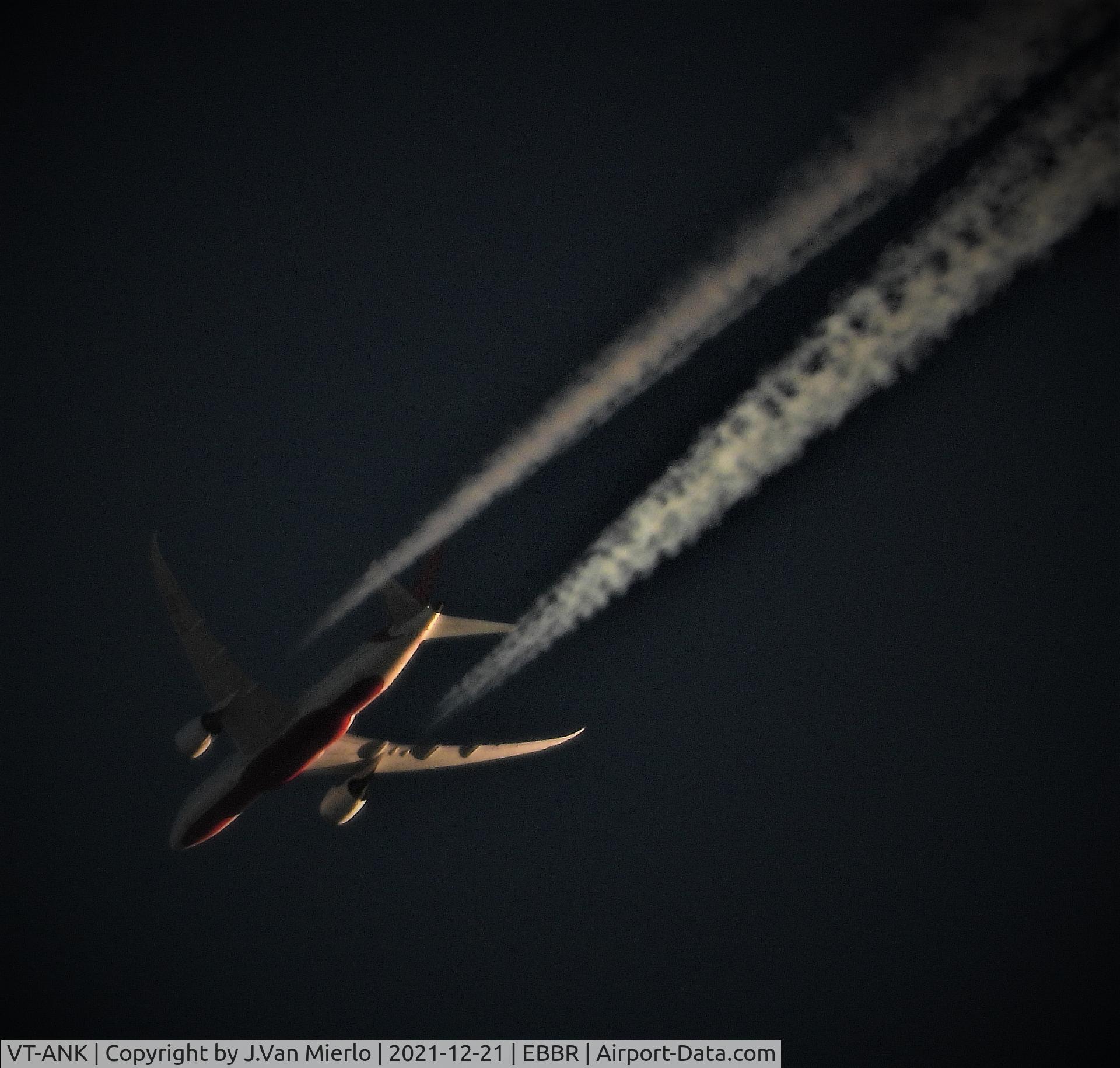 VT-ANK, 2012 Boeing 787-8 Dreamliner C/N 36282, Cruising over Belgium LHR-COK 37150ft