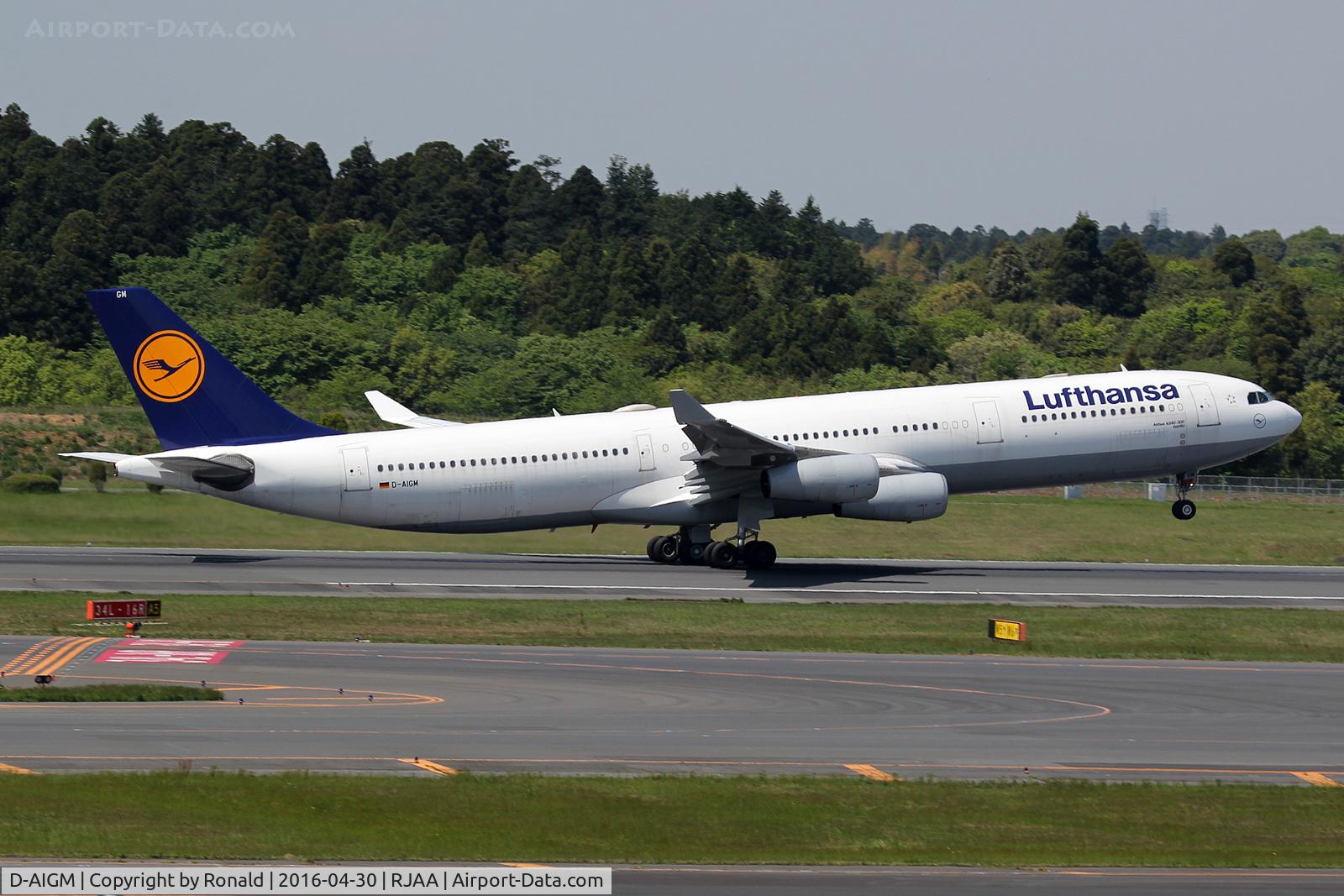 D-AIGM, 1997 Airbus A340-313 C/N 158, at nrt