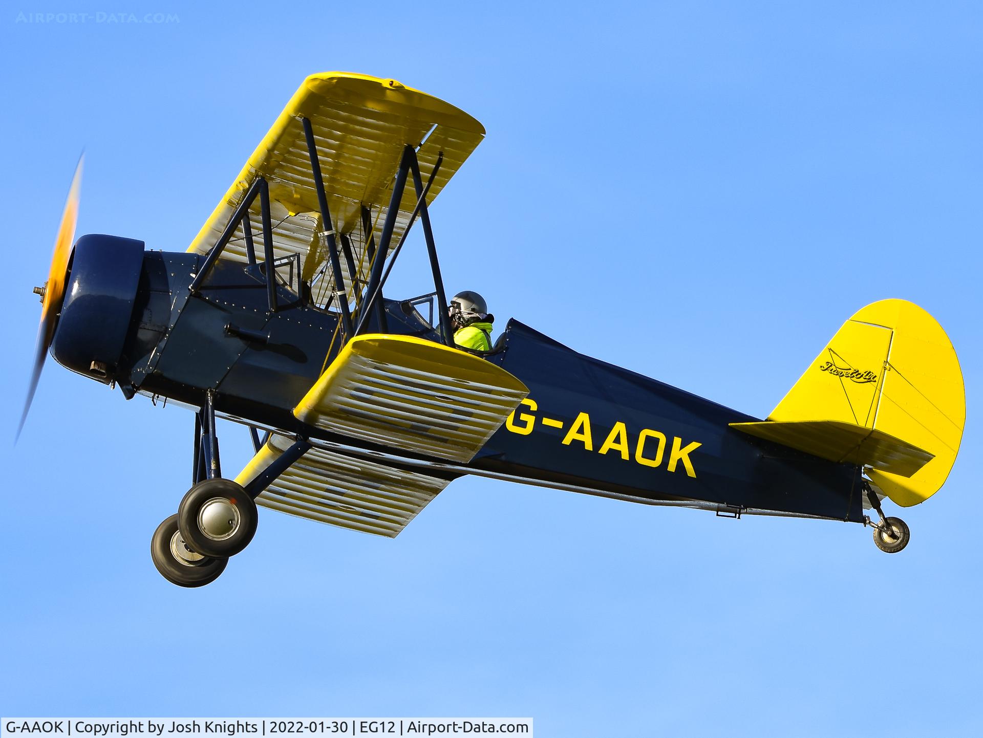 G-AAOK, 1929 Curtiss-Wright Travel Air 12Q C/N 2026, Climbing Out of Northrepps Airfield.