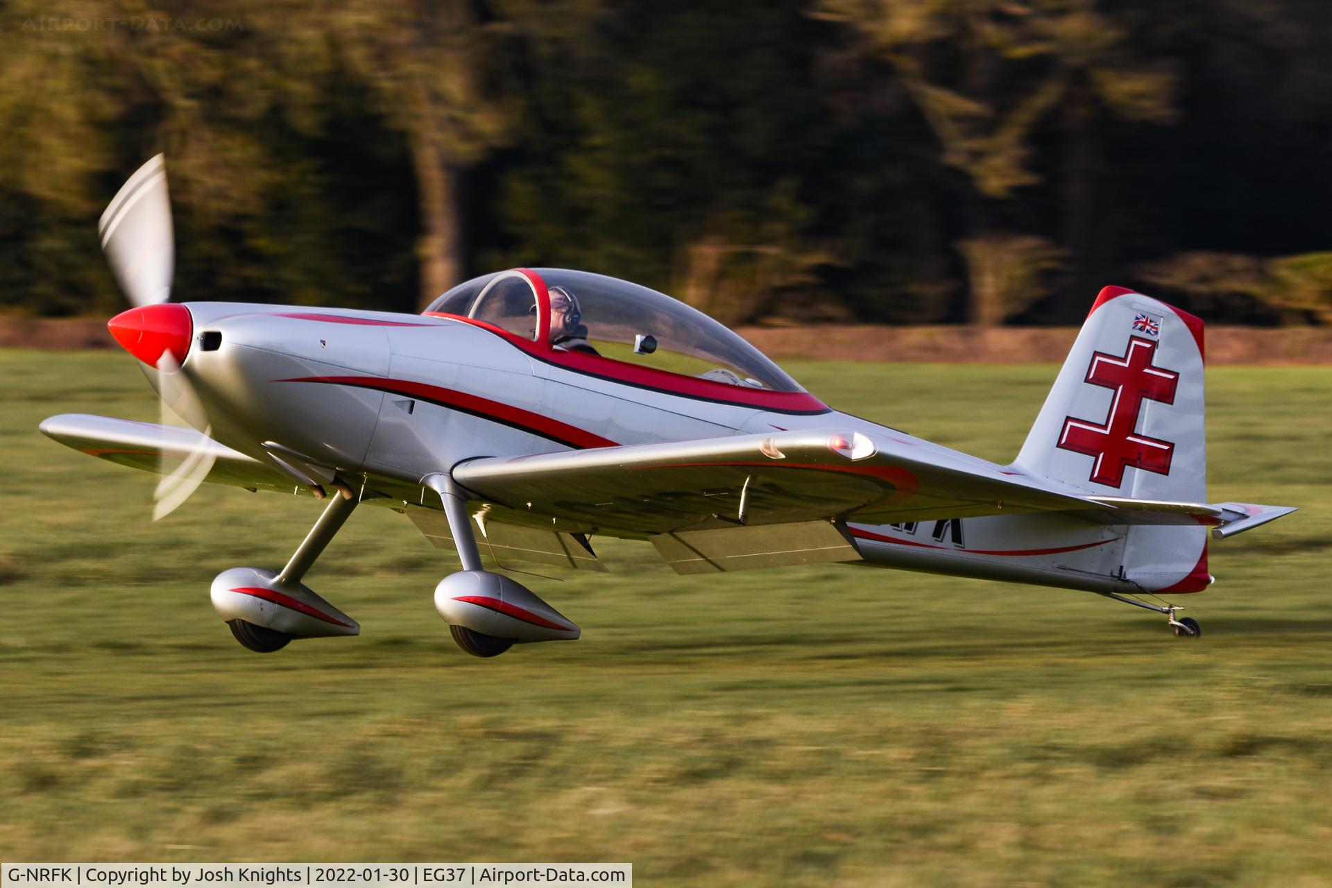G-NRFK, 2013 Vans RV-8 C/N PFA 303-14135, Arriving Back to Felthorpe.