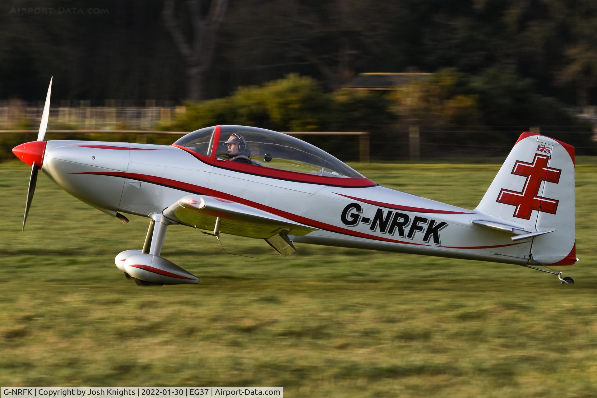 G-NRFK, 2013 Vans RV-8 C/N PFA 303-14135, Arriving Back to Felthorpe.