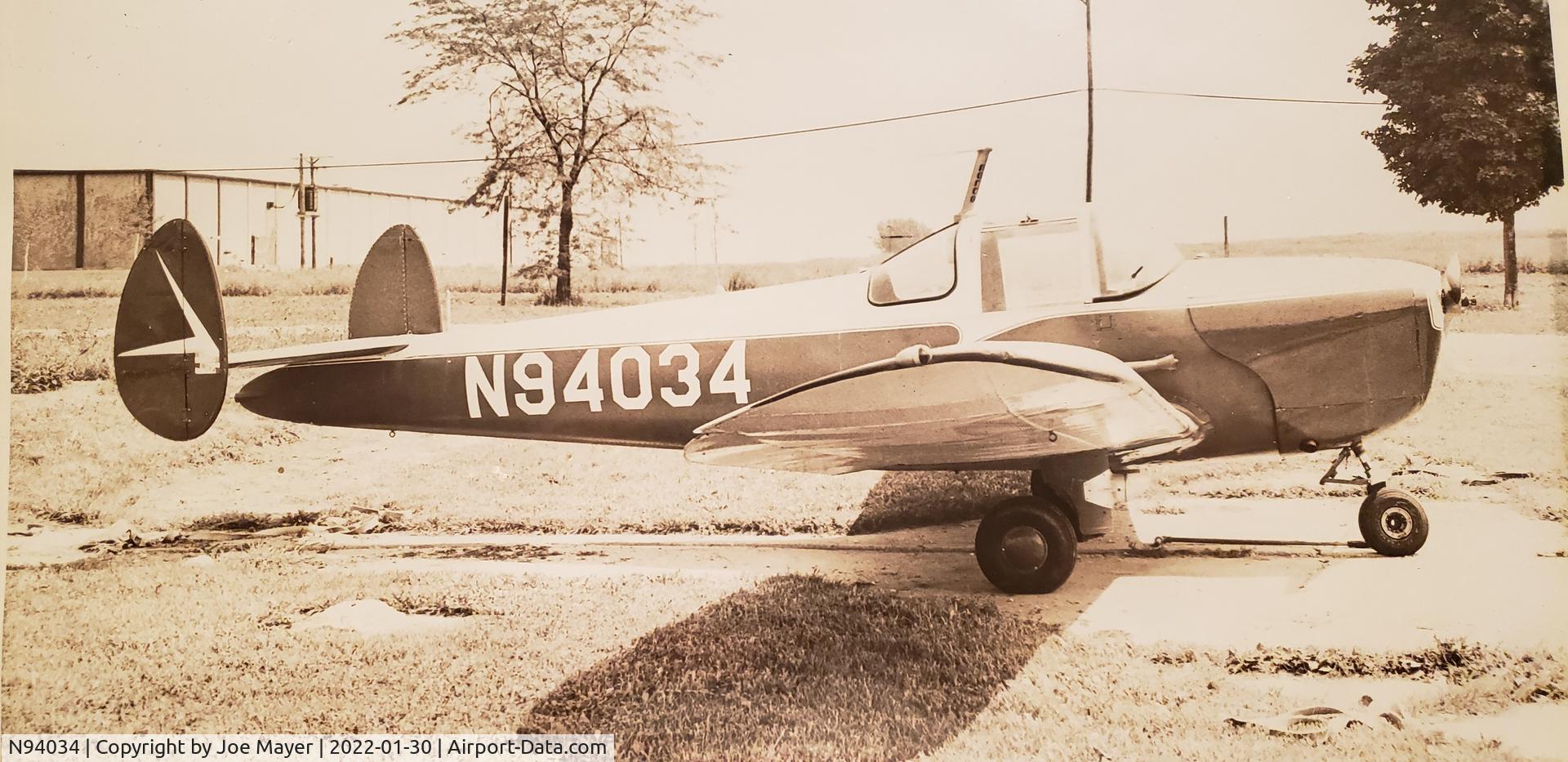 N94034, 1946 Ercoupe 415-C C/N 1357, My dad's airplane photo taken in early 1960