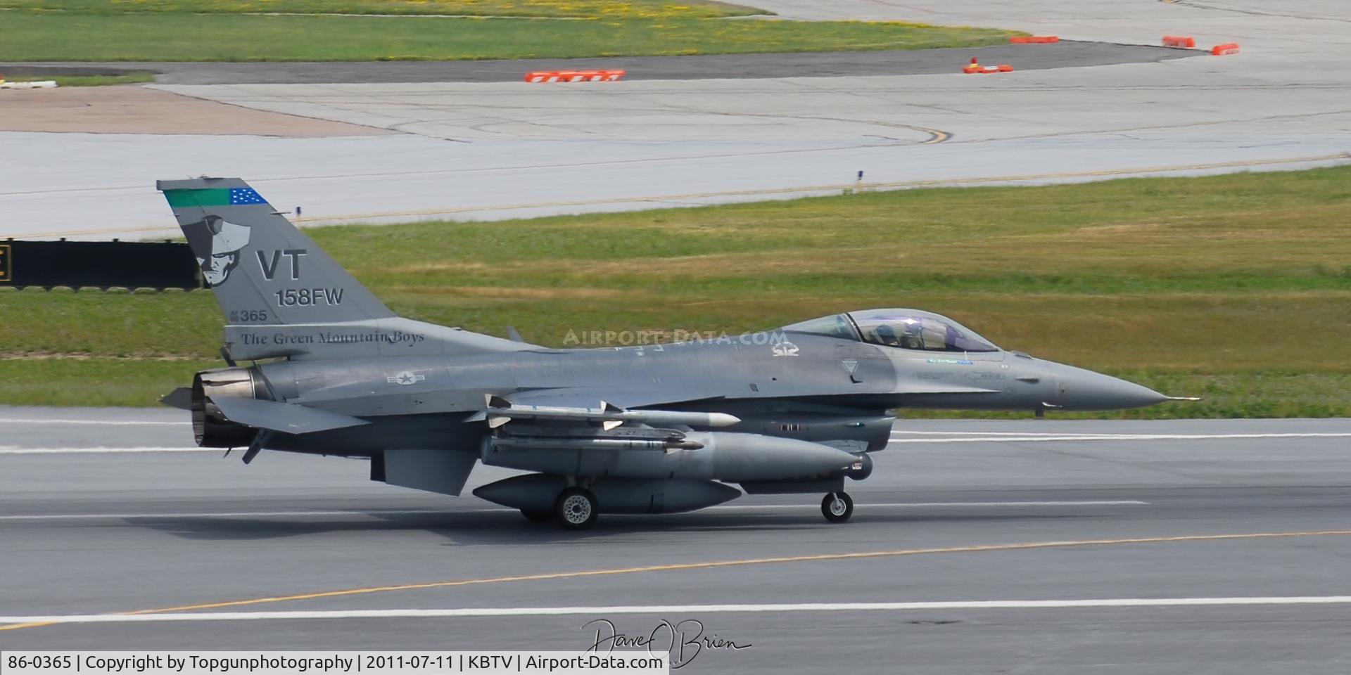 86-0365, 1986 General Dynamics F-16C Fighting Falcon C/N 5C-471, 158th FW Jet