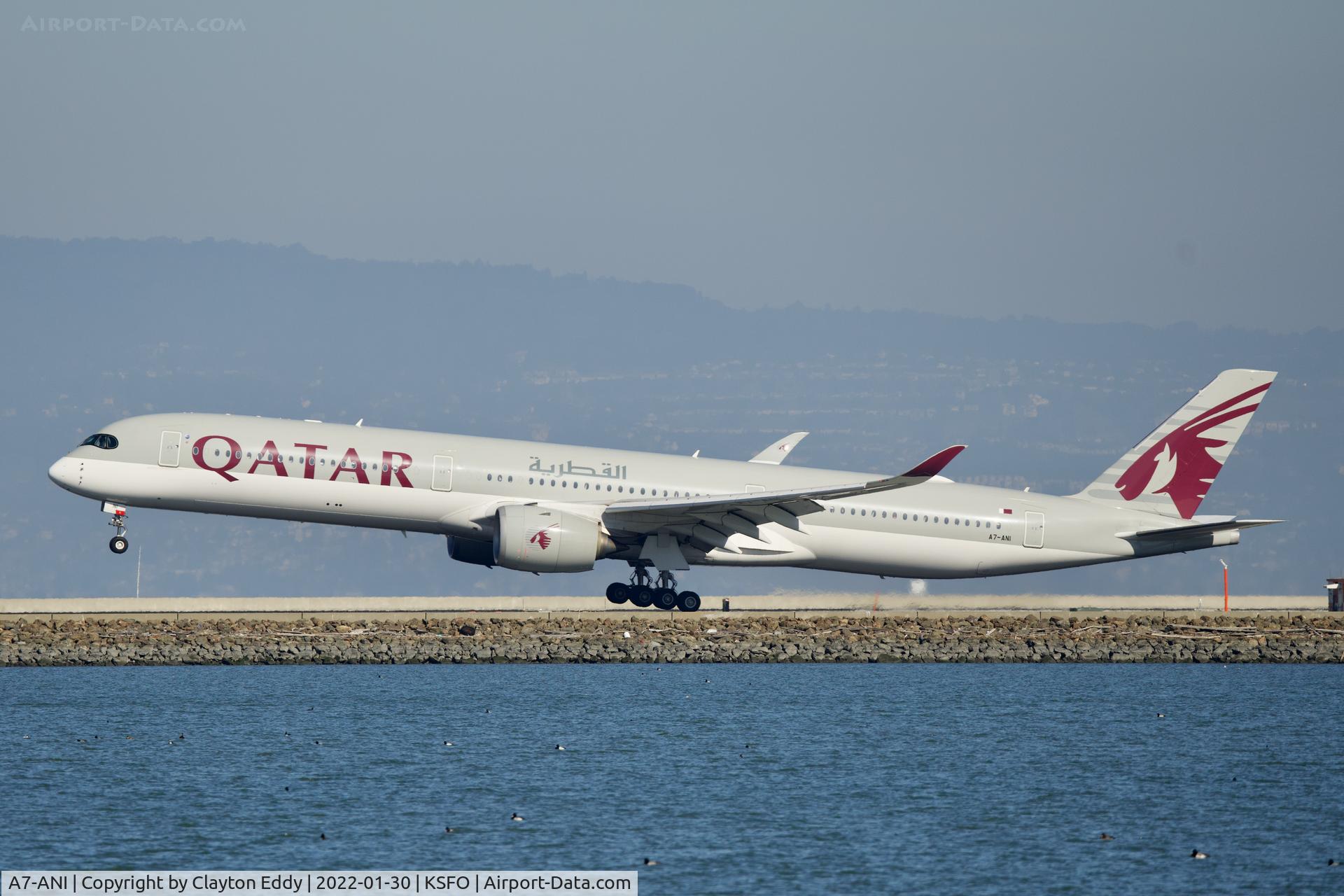 A7-ANI, 2019 Airbus A350-1041 C/N 241, SFO 2022.
