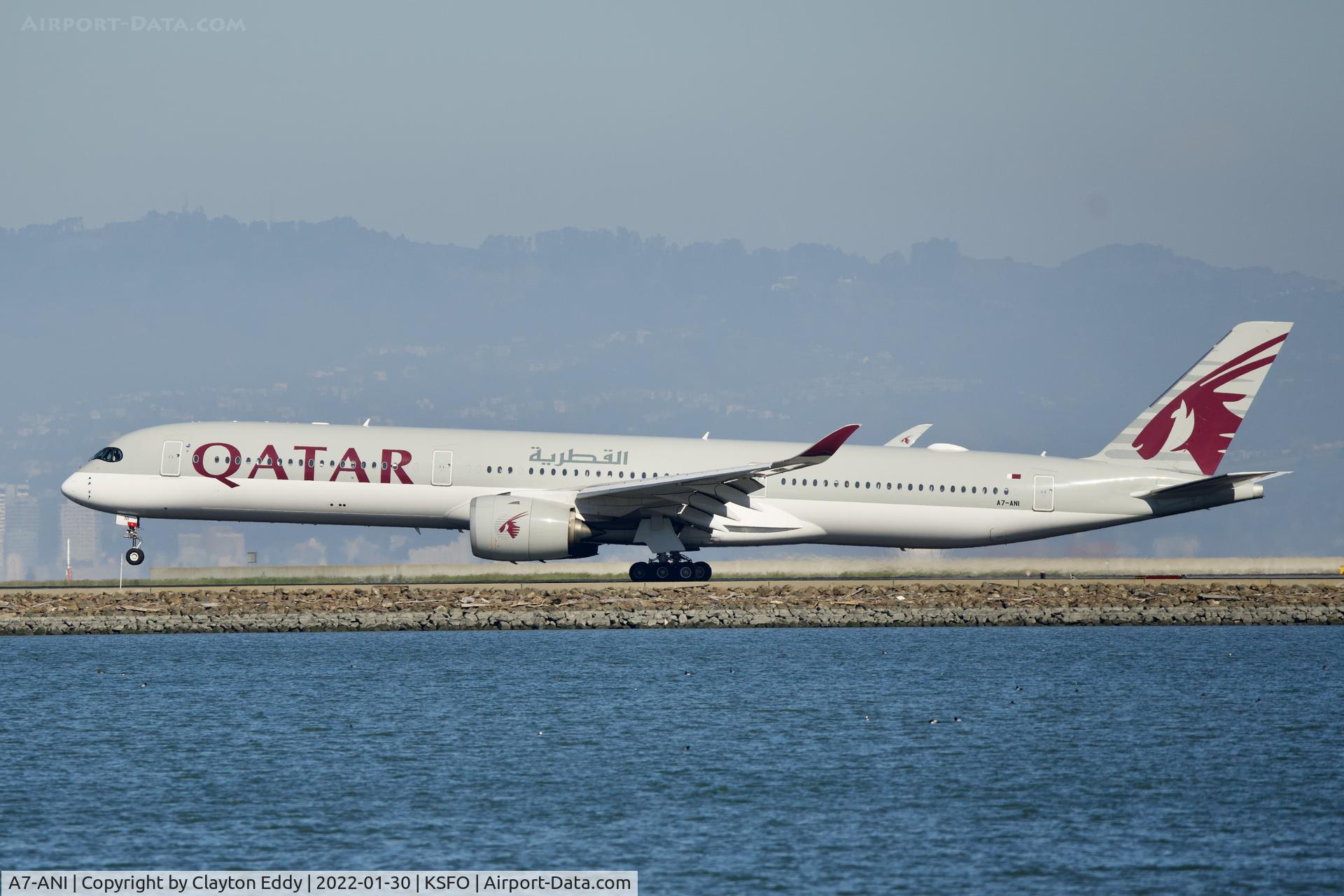A7-ANI, 2019 Airbus A350-1041 C/N 241, SFO 2022.