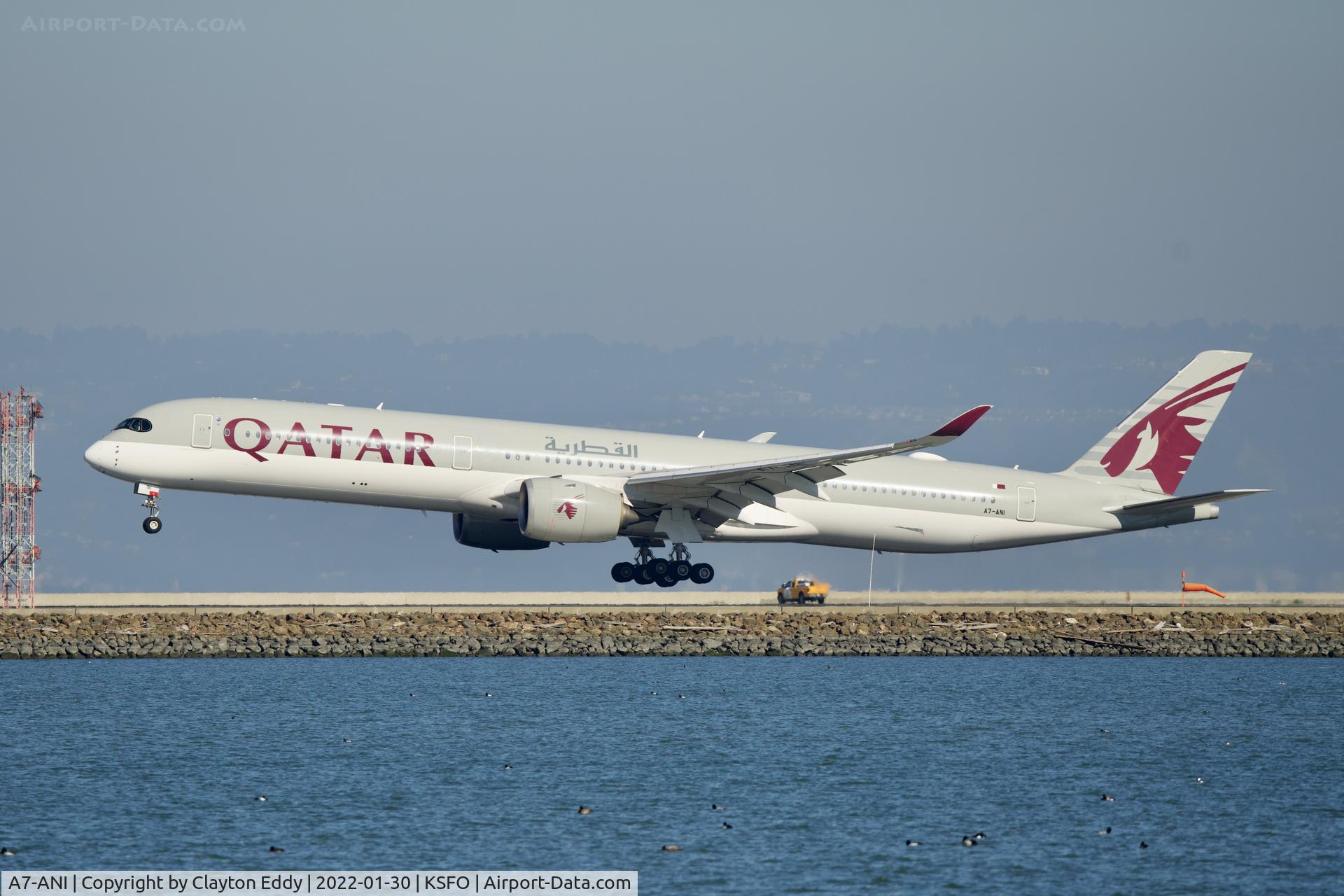 A7-ANI, 2019 Airbus A350-1041 C/N 241, SFO 2022.