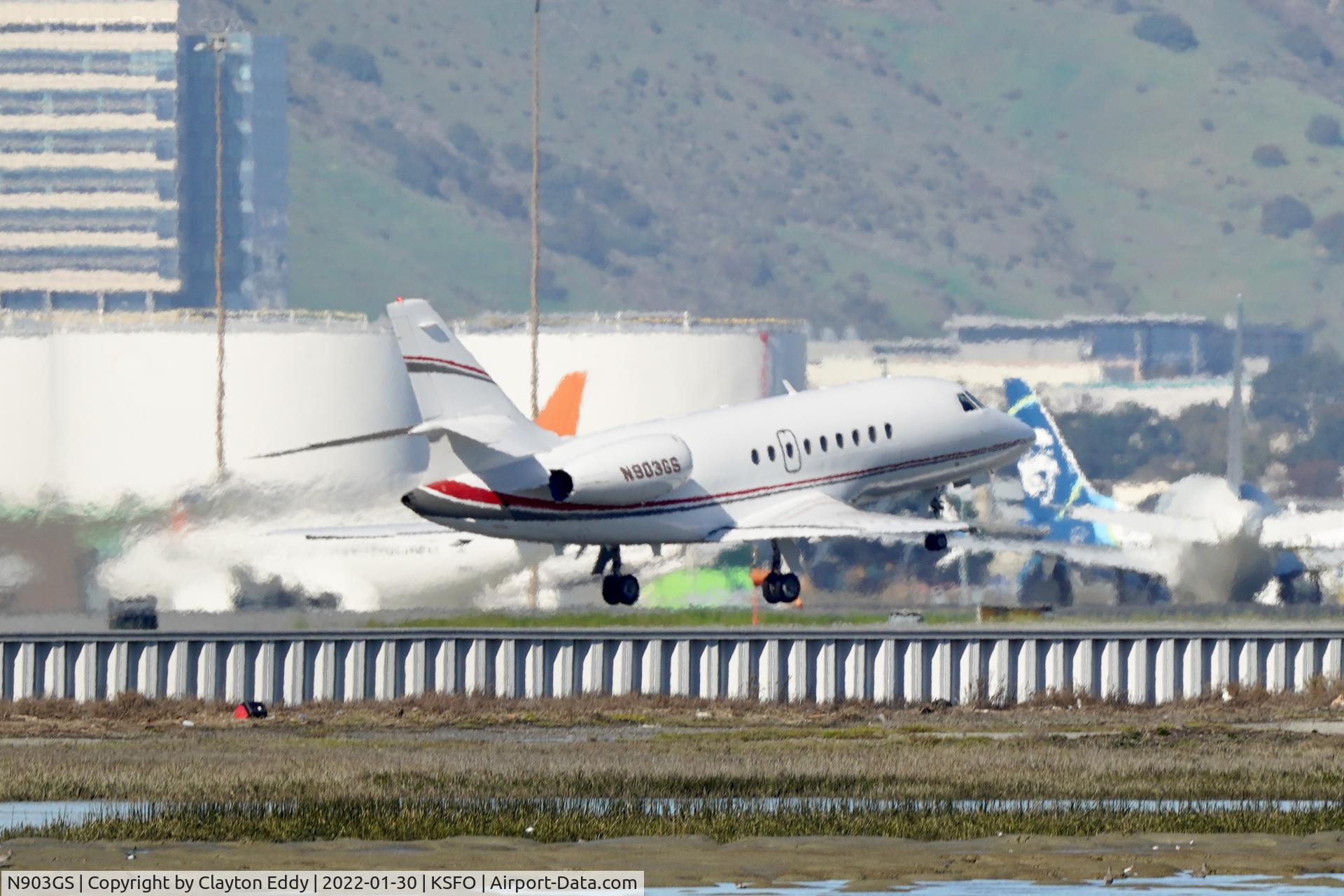 N903GS, 2002 Dassault Falcon 2000 C/N 183, SFO 2022.