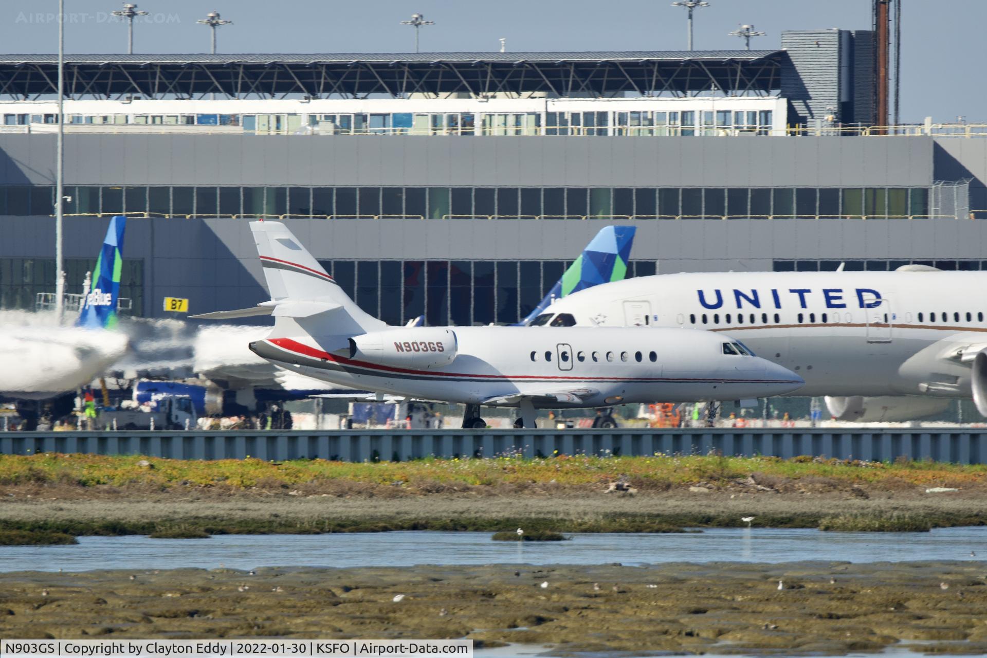 N903GS, 2002 Dassault Falcon 2000 C/N 183, SFO 2022.