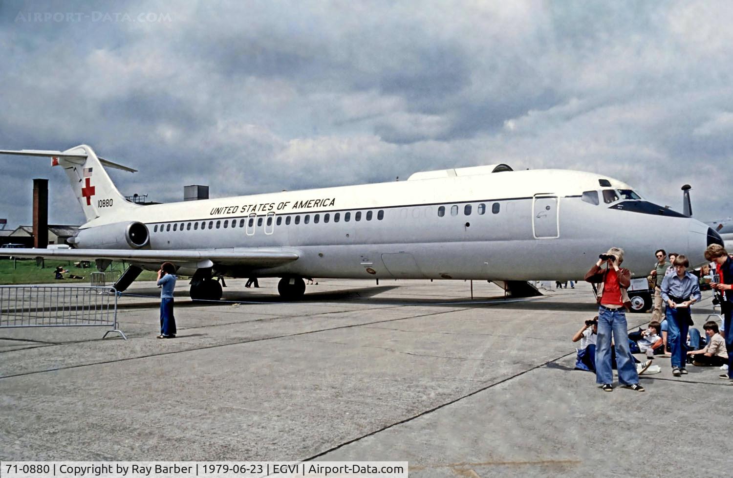 71-0880, 1971 McDonnell Douglas C-9A Nightingale C/N 47538/665, 71-0880   (10880) McDonnell Douglas C-9A Nightingale [47537] (United States Air Force)  RAF Greenham Common~G 23/06/1979