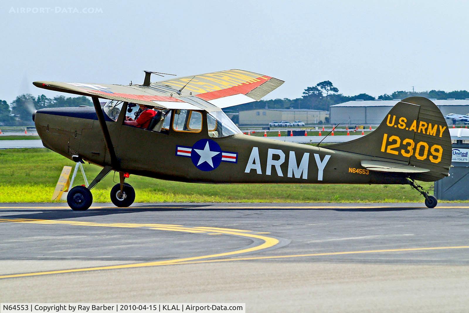 N64553, Cessna 305A C/N 22623, N64553   (12309 / 51-2309) Cessna 305A (O-1A) Bird Dog  [22623] (Ex United States Army) Lakeland-Linder~N 15/04/2010