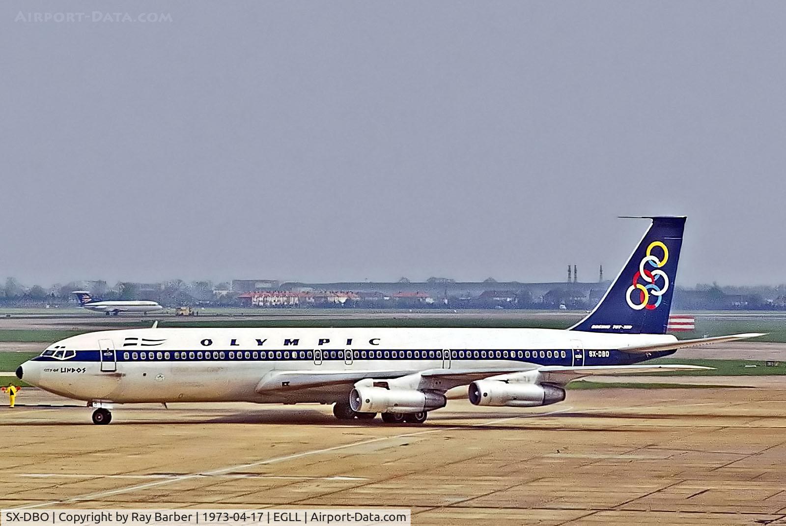 SX-DBO, 1966 Boeing 707-351C C/N 19164, SX-DBO   Boeing 707-351C [19164] (Olympic Airways) Heathrow~G 17/04/1973