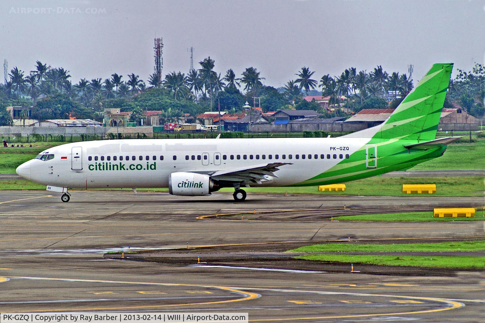 PK-GZQ, 1991 Boeing 737-4S3 C/N 25134, PK-GZQ   Boeing 737-4S3 [25134] (Citilink Express) Jakarta-Soekarno Hatta Int~PK 14/02/2013