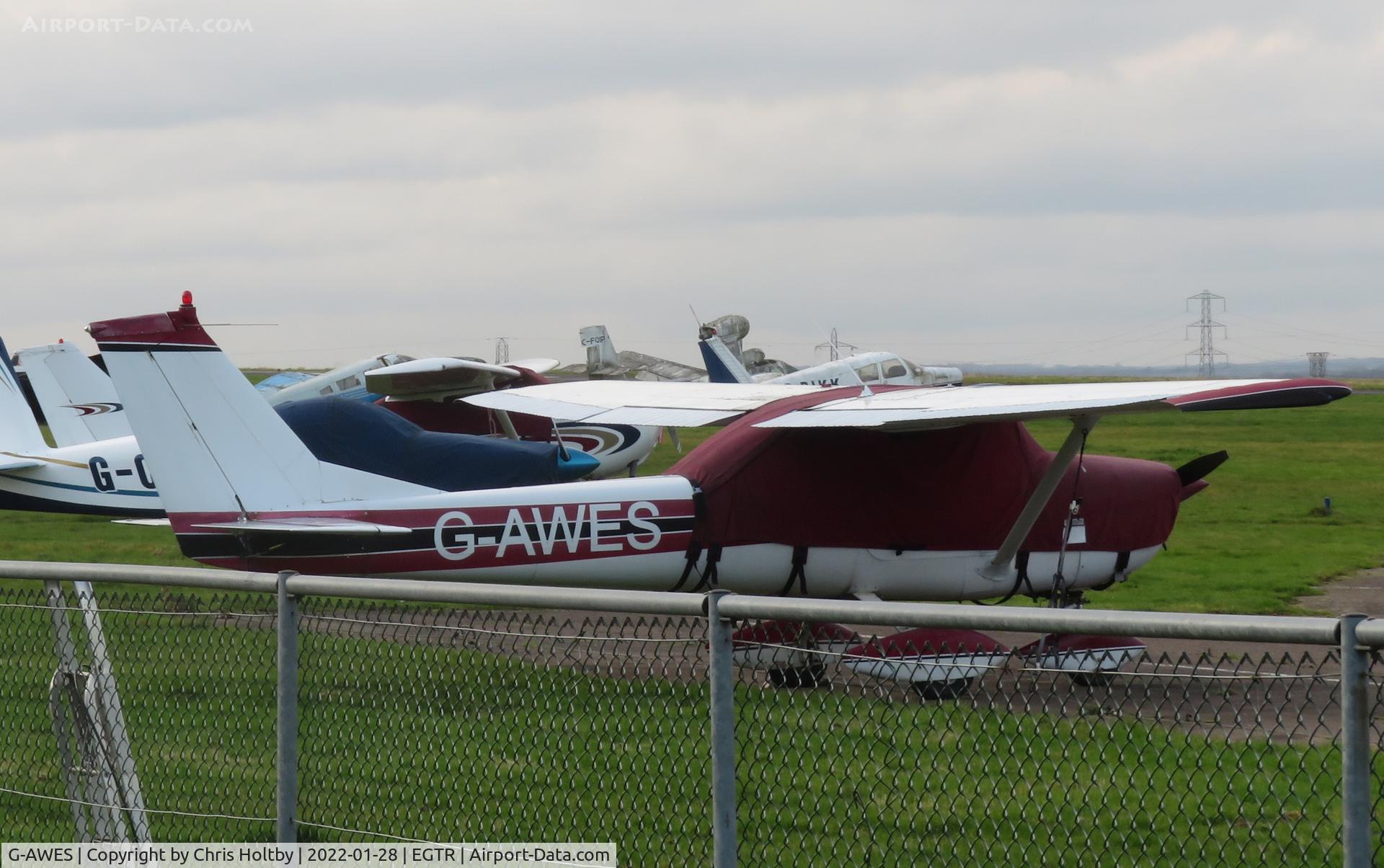 G-AWES, 1968 Cessna 150H C/N 150-68626, Parked at Elstree