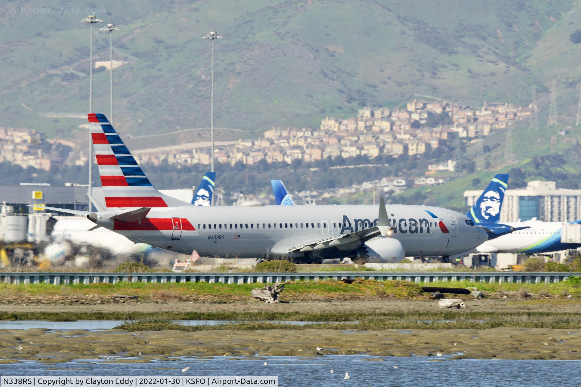 N338RS, 2018 Boeing 737-8 MAX C/N 44458, SFO 2022.