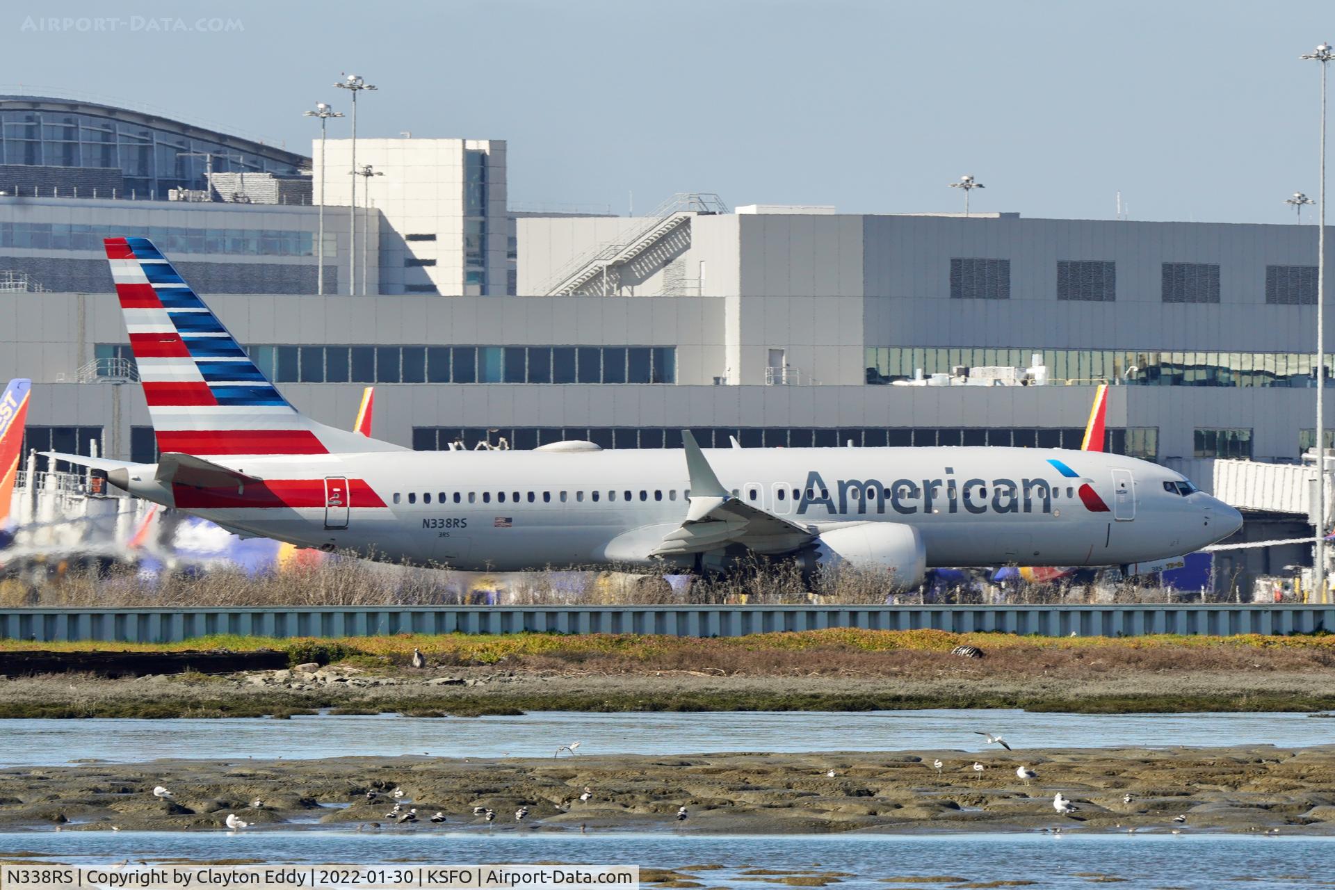 N338RS, 2018 Boeing 737-8 MAX C/N 44458, SFO 2022.