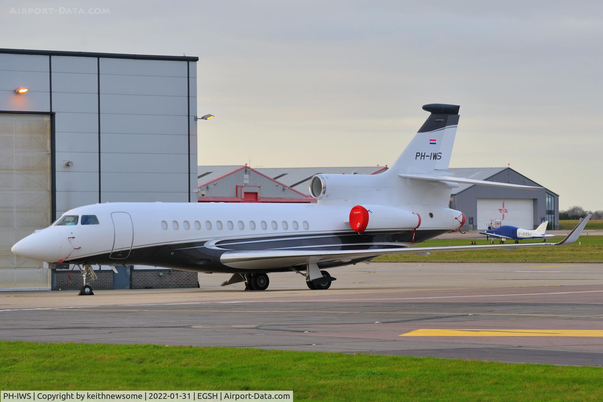 PH-IWS, 2020 Dassault Falcon 7X C/N 289, Parked at Norwich.