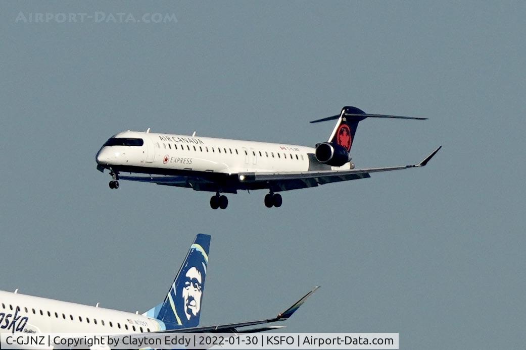 C-GJNZ, 2020 Bombardier CRJ-900LR Regional Jet C/N 15489, SFO 2022.