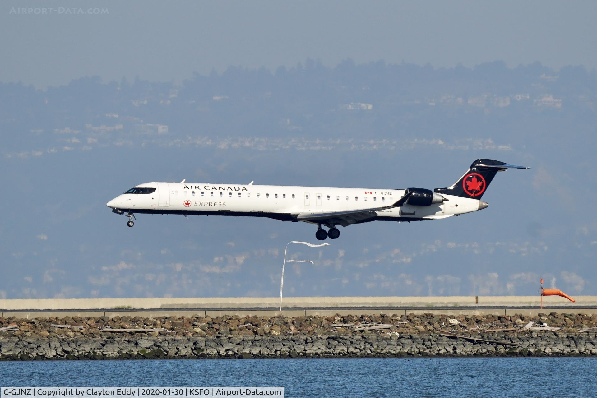 C-GJNZ, 2020 Bombardier CRJ-900LR Regional Jet C/N 15489, SFO 2022.