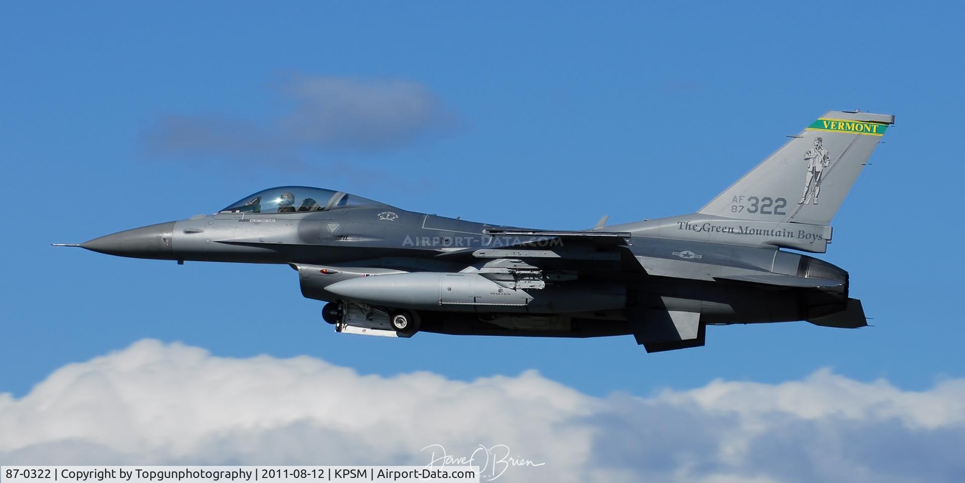 87-0322, 1987 General Dynamics F-16C Fighting Falcon C/N 5C-583, MAPLE11 arriving for static display makes a low approach