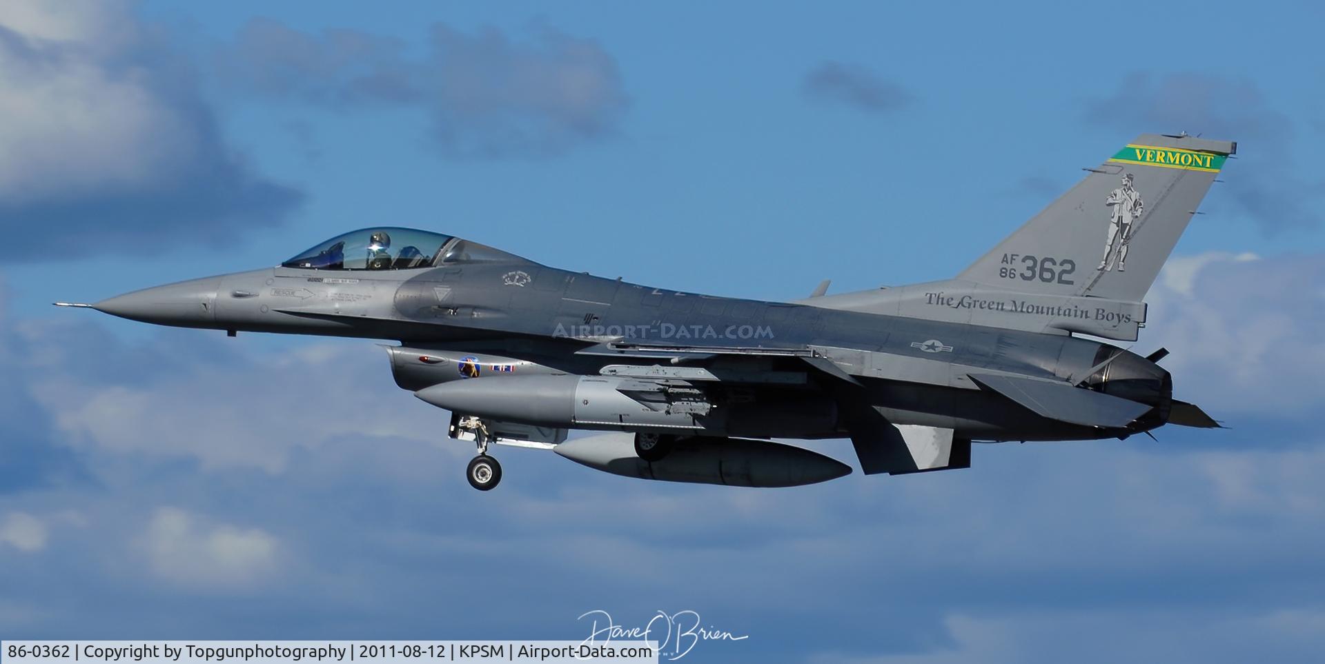 86-0362, 1986 General Dynamics F-16C Fighting Falcon C/N 5C-468, MAPLE33 cleaning up and going around