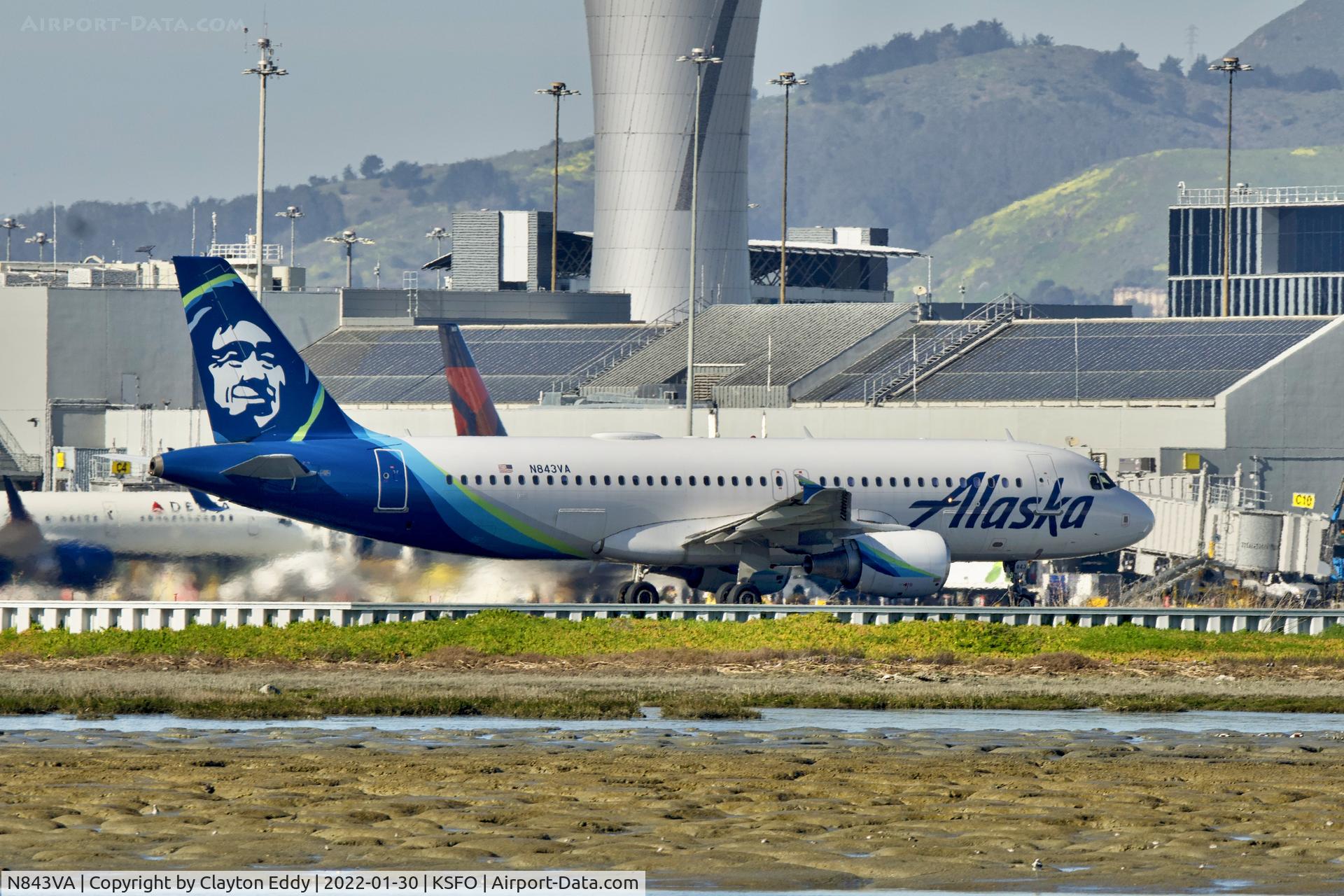 N843VA, 2011 Airbus A320-214 C/N 4814, SFO 2022.