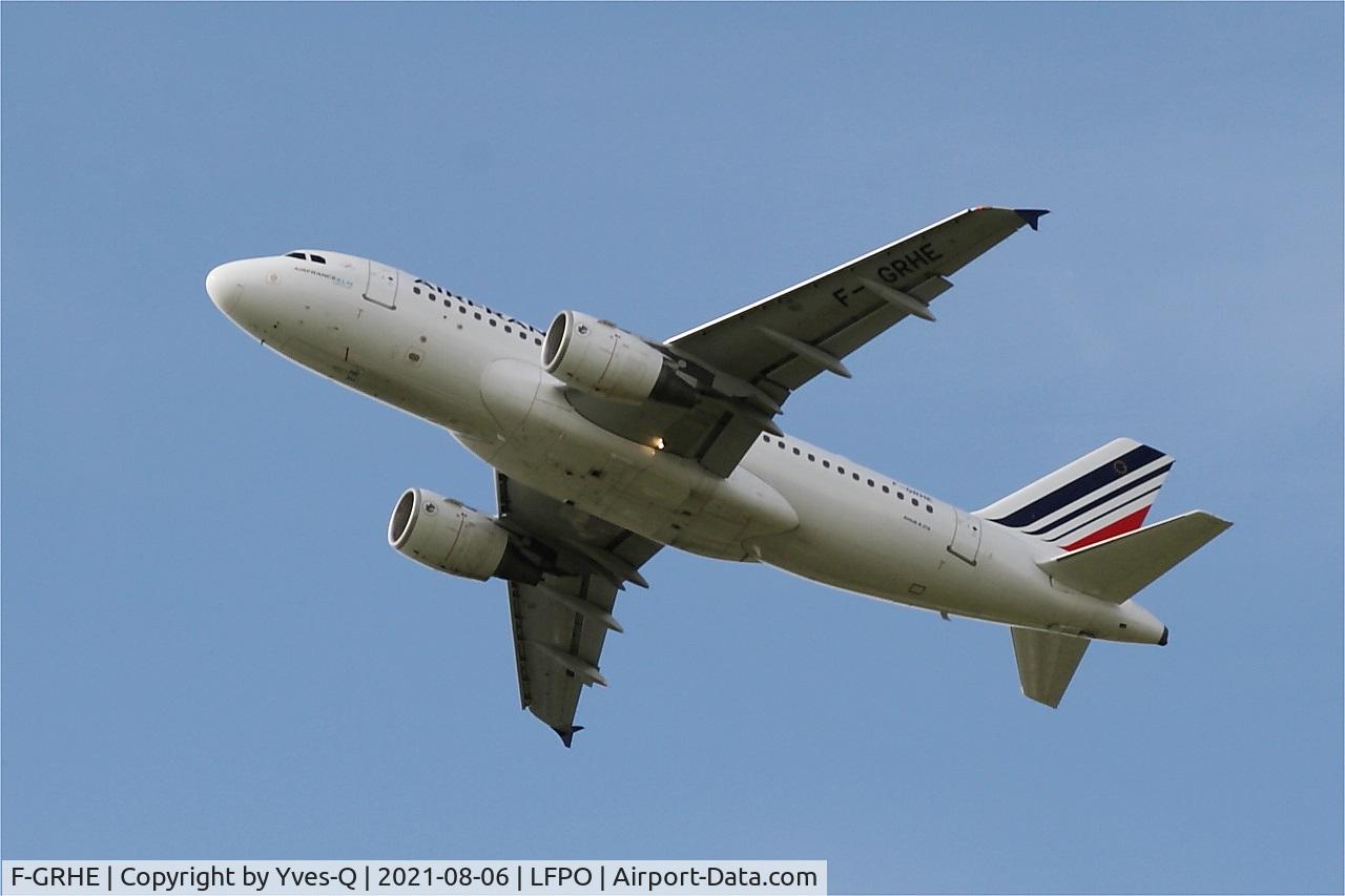 F-GRHE, 1999 Airbus A319-111 C/N 1020, Airbus A319-111, Climbing from rwy 24, Paris-Orly airport (LFPO-ORY)