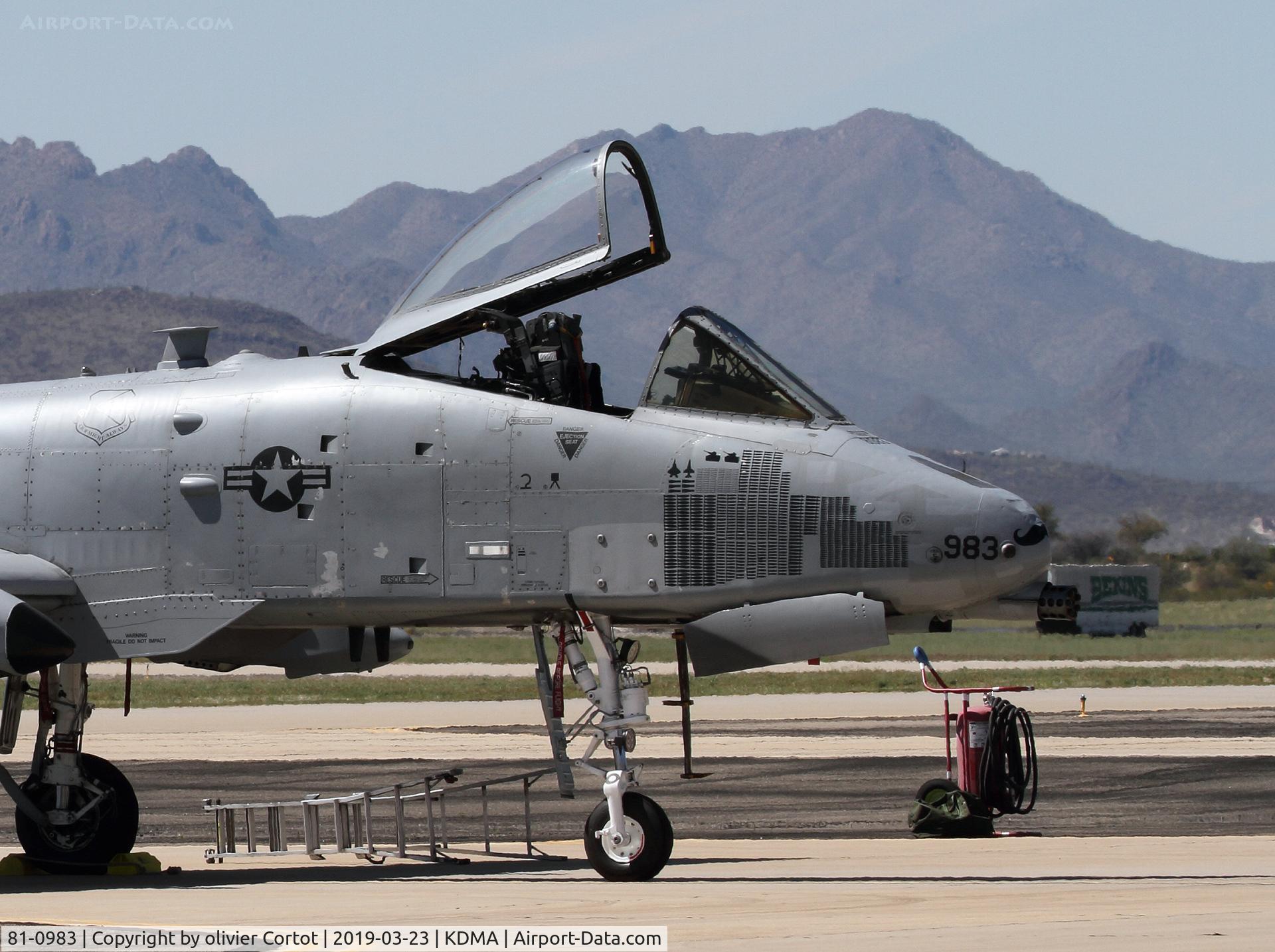 81-0983, 1981 Fairchild Republic A-10C Thunderbolt II C/N A10-0678, impressive scoreboard